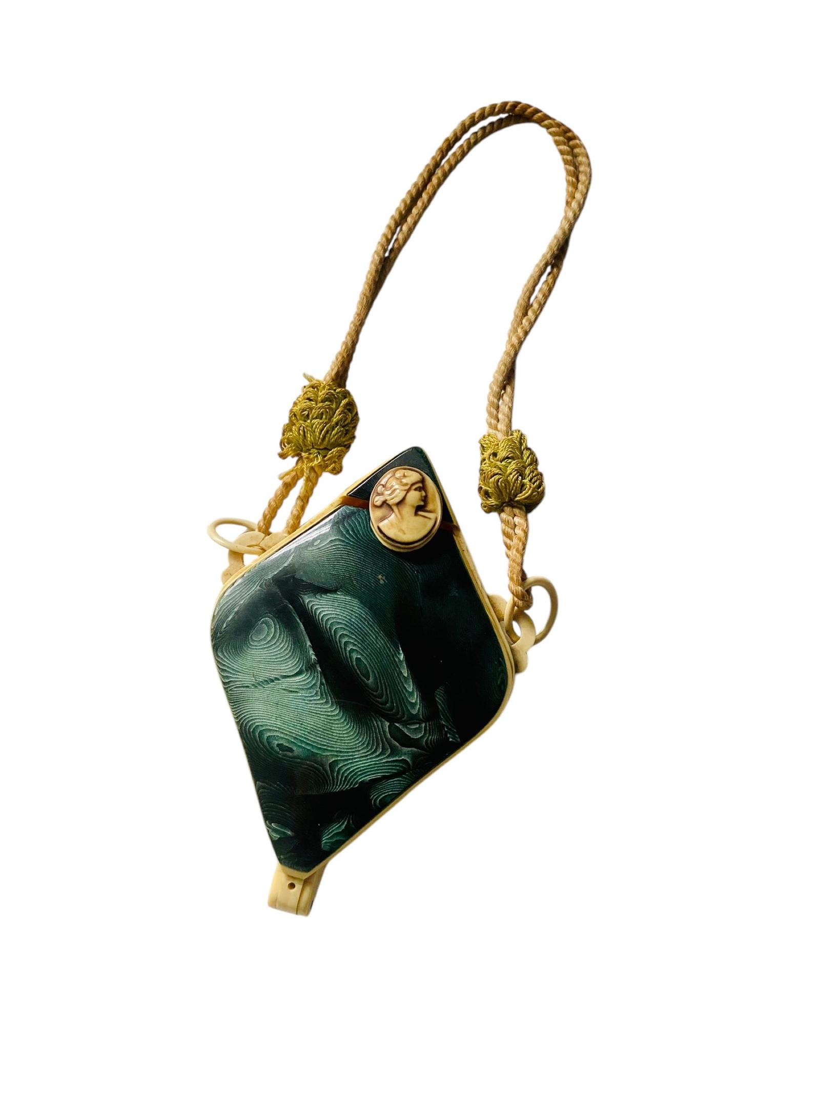 Art Deco Flapper Era Celluloid Vanity Purse with Wrist Cord c.1920 (1 of 8) Art Deco Flapper Era Celluloid Vanity Purse with Wrist Cord c.1920 (1 of 8)