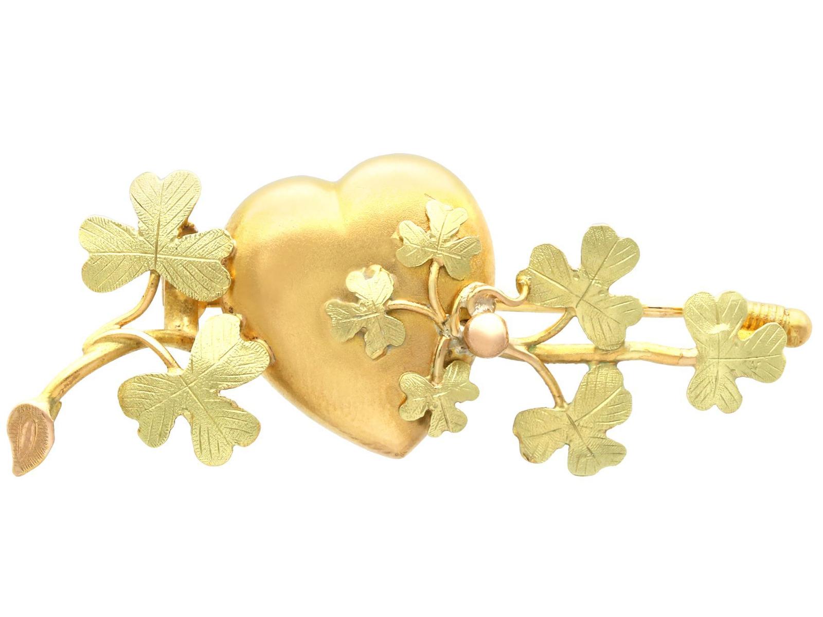 Antique Victorian 15ct Yellow Gold Heart Brooch / Locket c.1870 (1 of 9) Antique Victorian 15ct Yellow Gold Heart Brooch / Locket c.1870 (1 of 9)