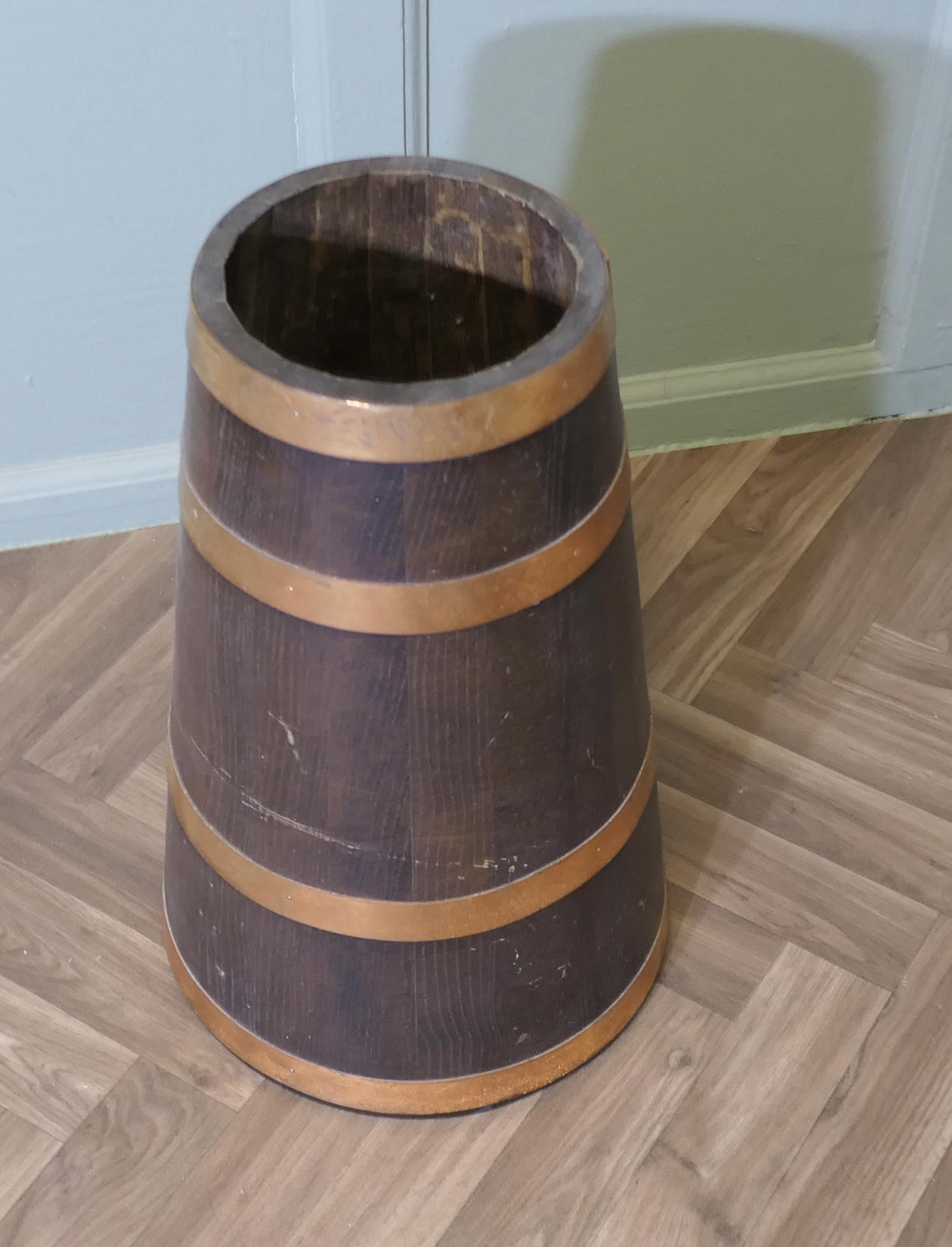 Copper & Oak Barrel Stick Stand (1 of 5)