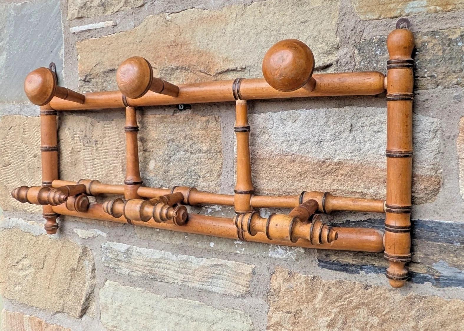 Antique French Faux Bamboo Style Coat Hangers (1 of 6) Antique French Faux Bamboo Style Coat Hangers (1 of 6)