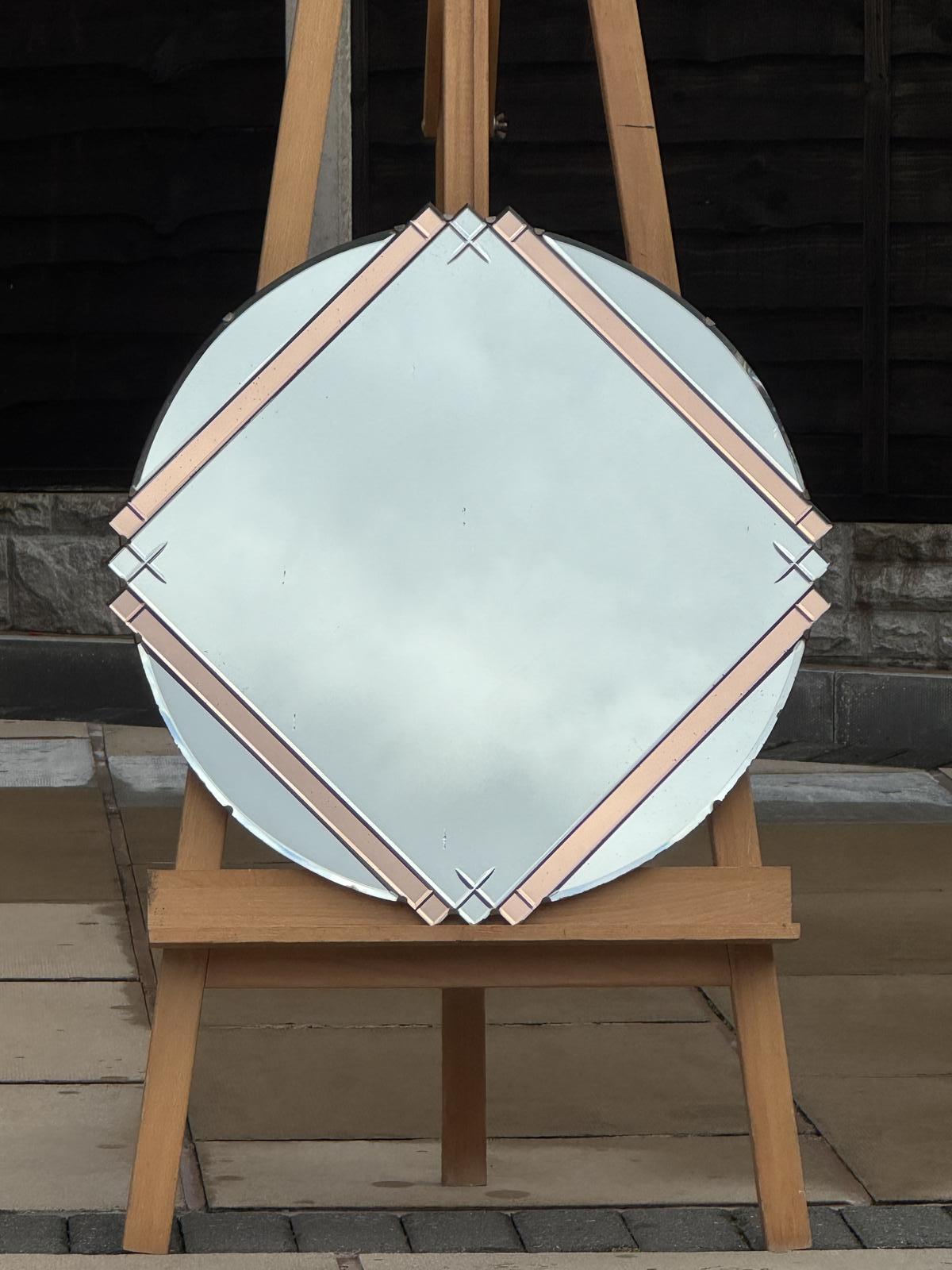 Art Deco Circular Mirror (1 of 4)