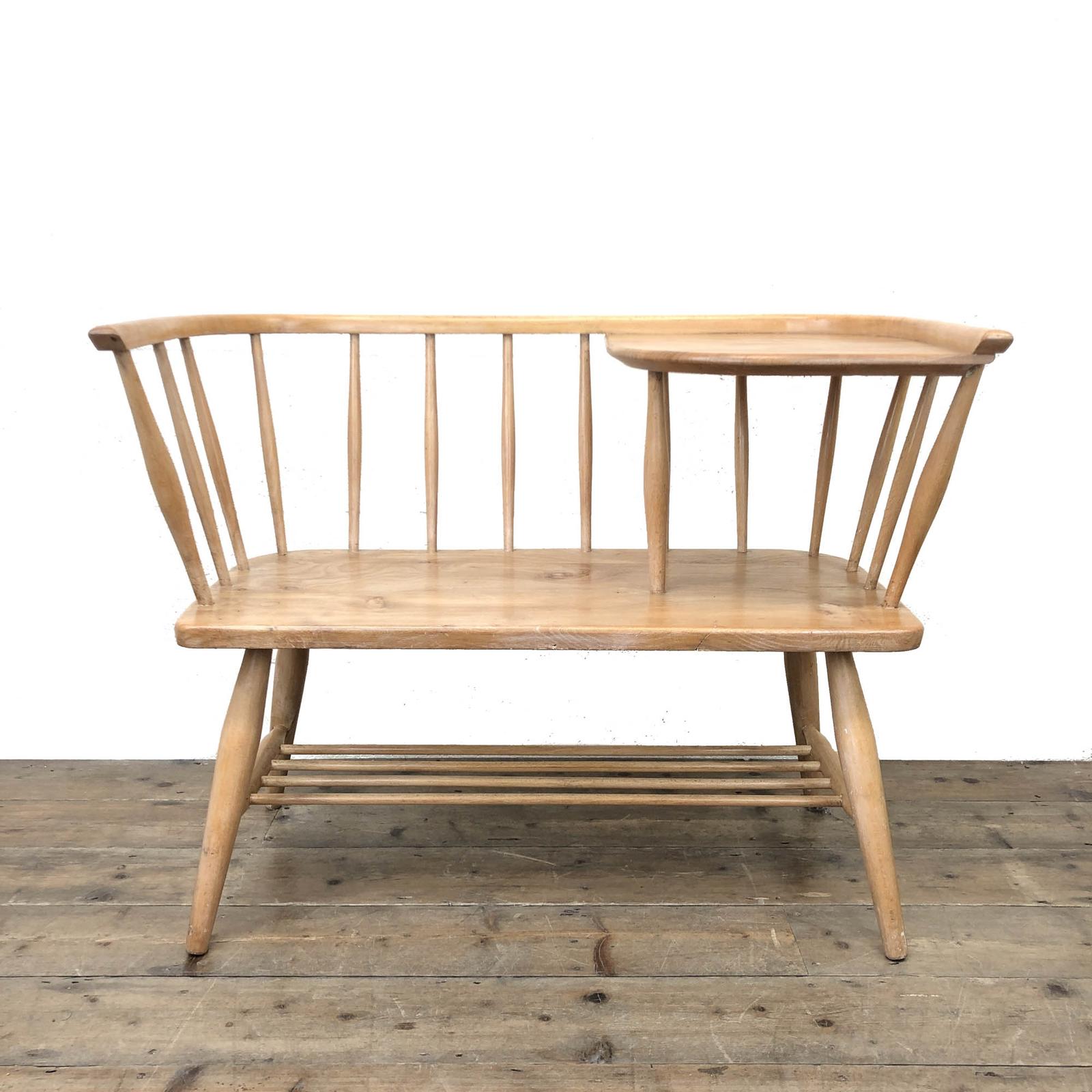 Mid Century Hall Bench or Telephone Table Seat M2584 / LA396276