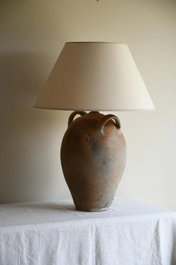 Large French Stoneware Lamp (1 of 9) Large French Stoneware Lamp (1 of 9)