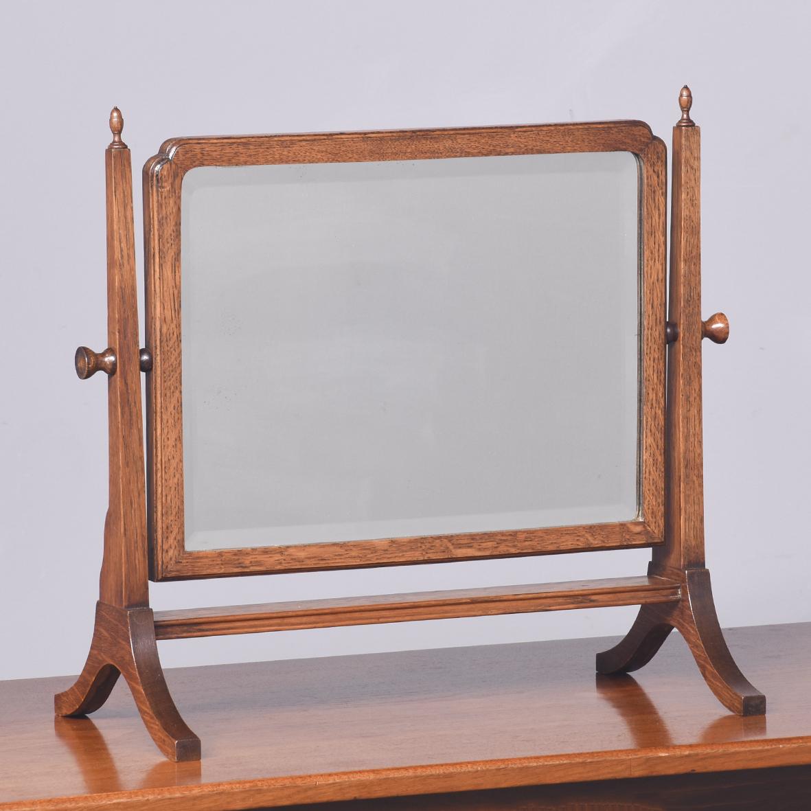 Neat Cottage Style Figured Oak Dressing Mirror (1 of 7)