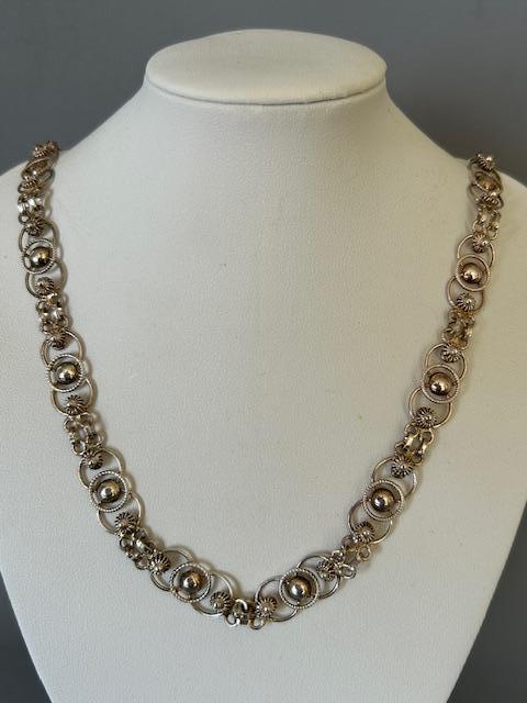 Vintage Scandi Style Silver Link Necklace (1 of 5)