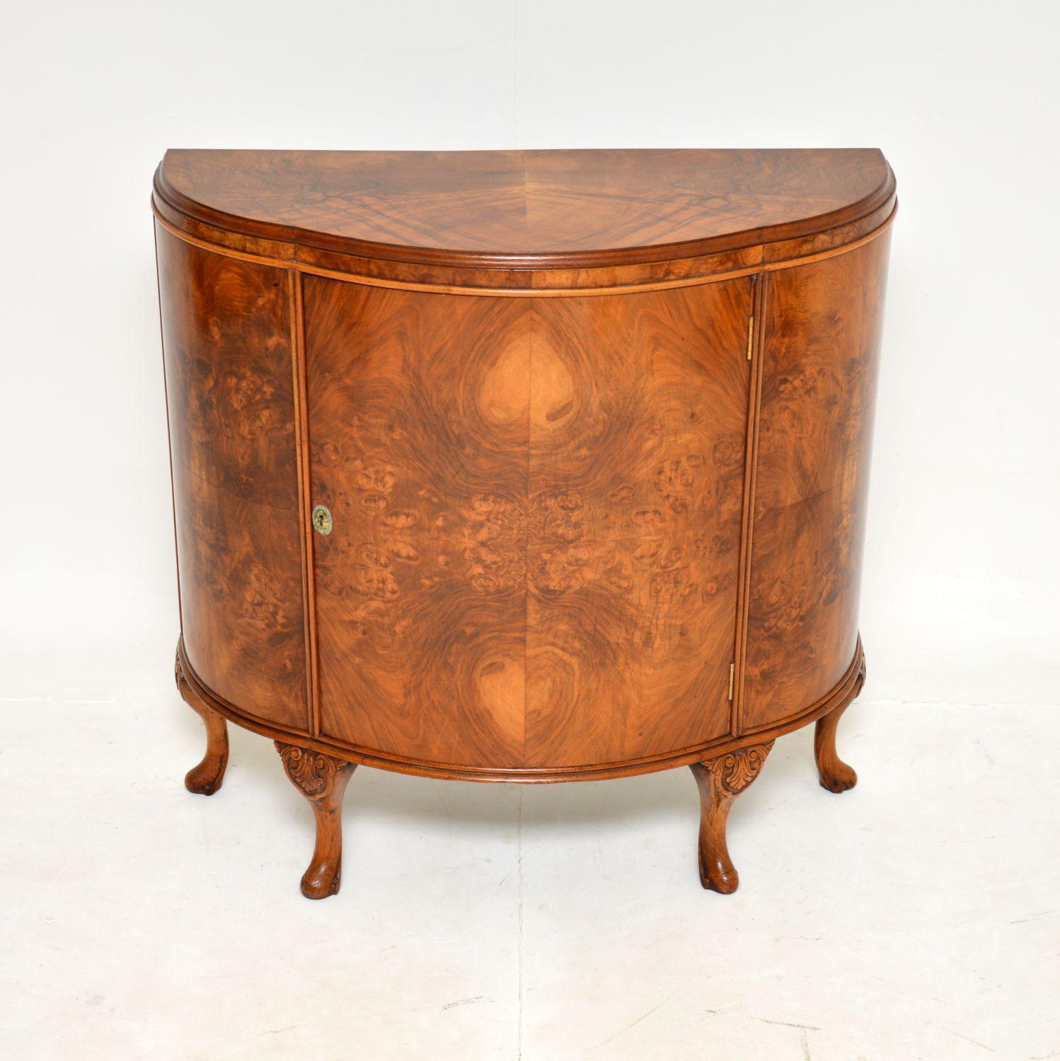 Antique Burr Walnut Bow Front Cabinet (1 of 10) Antique Burr Walnut Bow Front Cabinet (1 of 10)