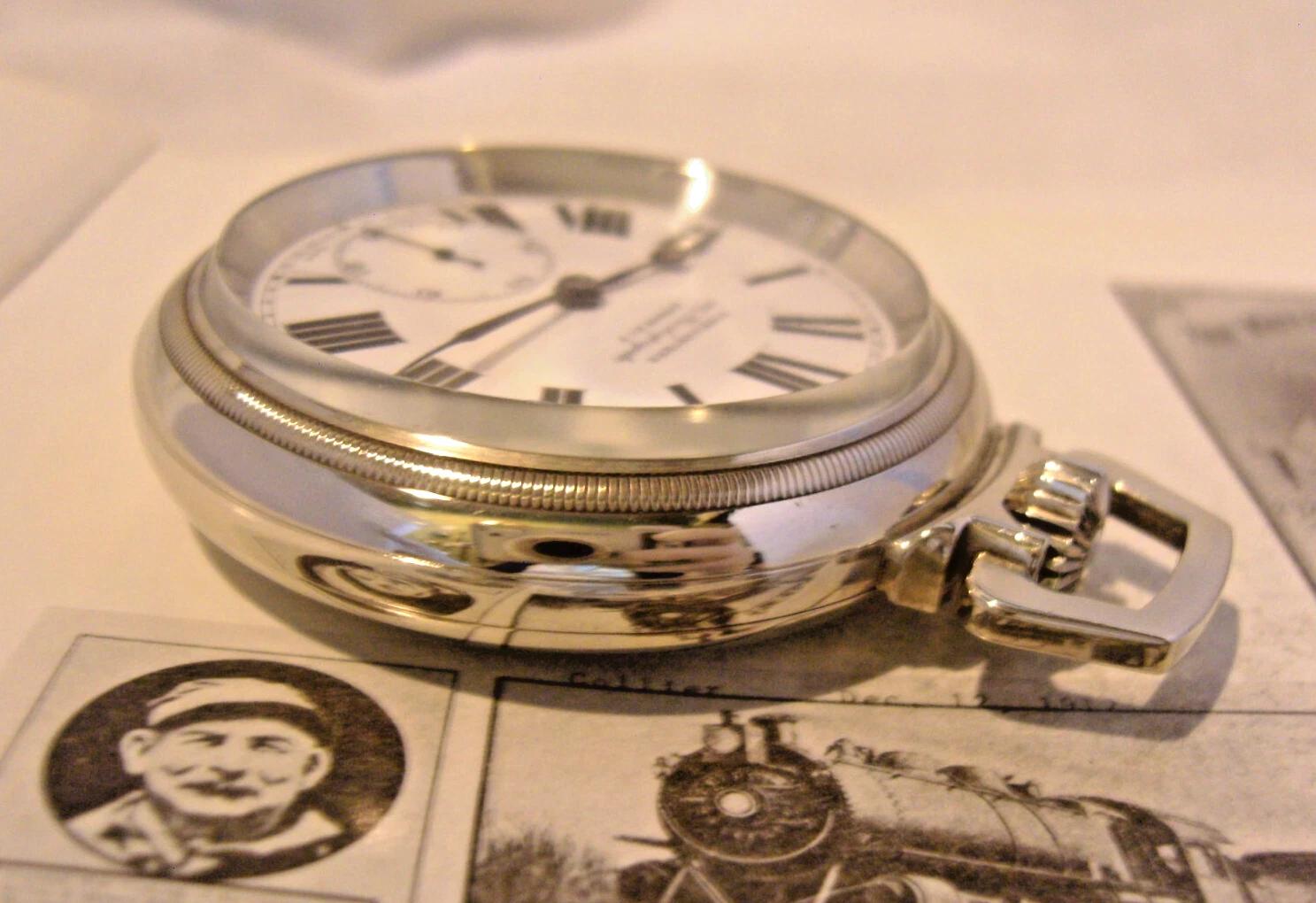Pocket Watch Winegartens Railway Regulator 1920 Antique Silver Nickel Case FWO (1 of 18)