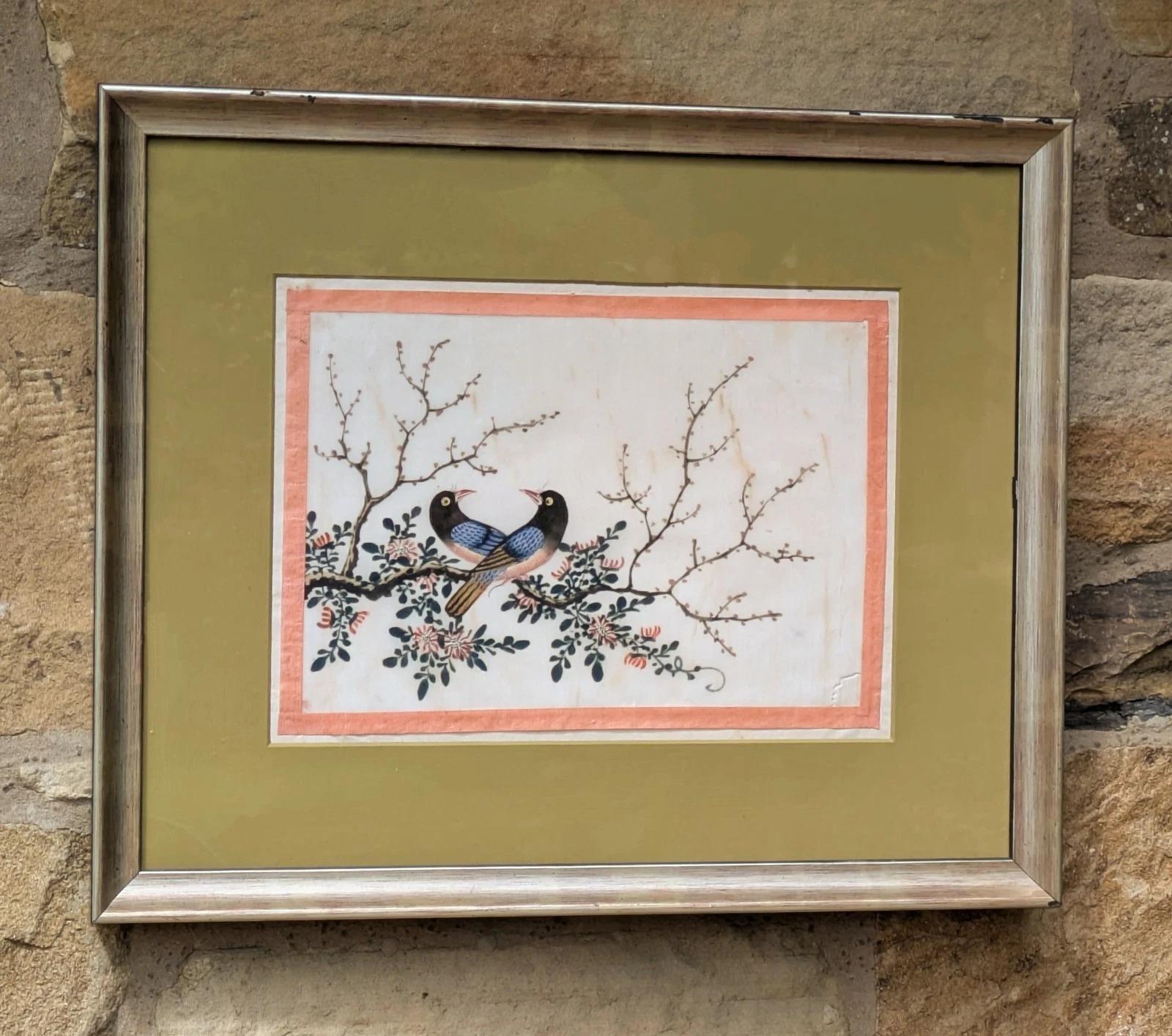 Antique Chinese Watercolour Painting Birds Among Branches (1 of 6)