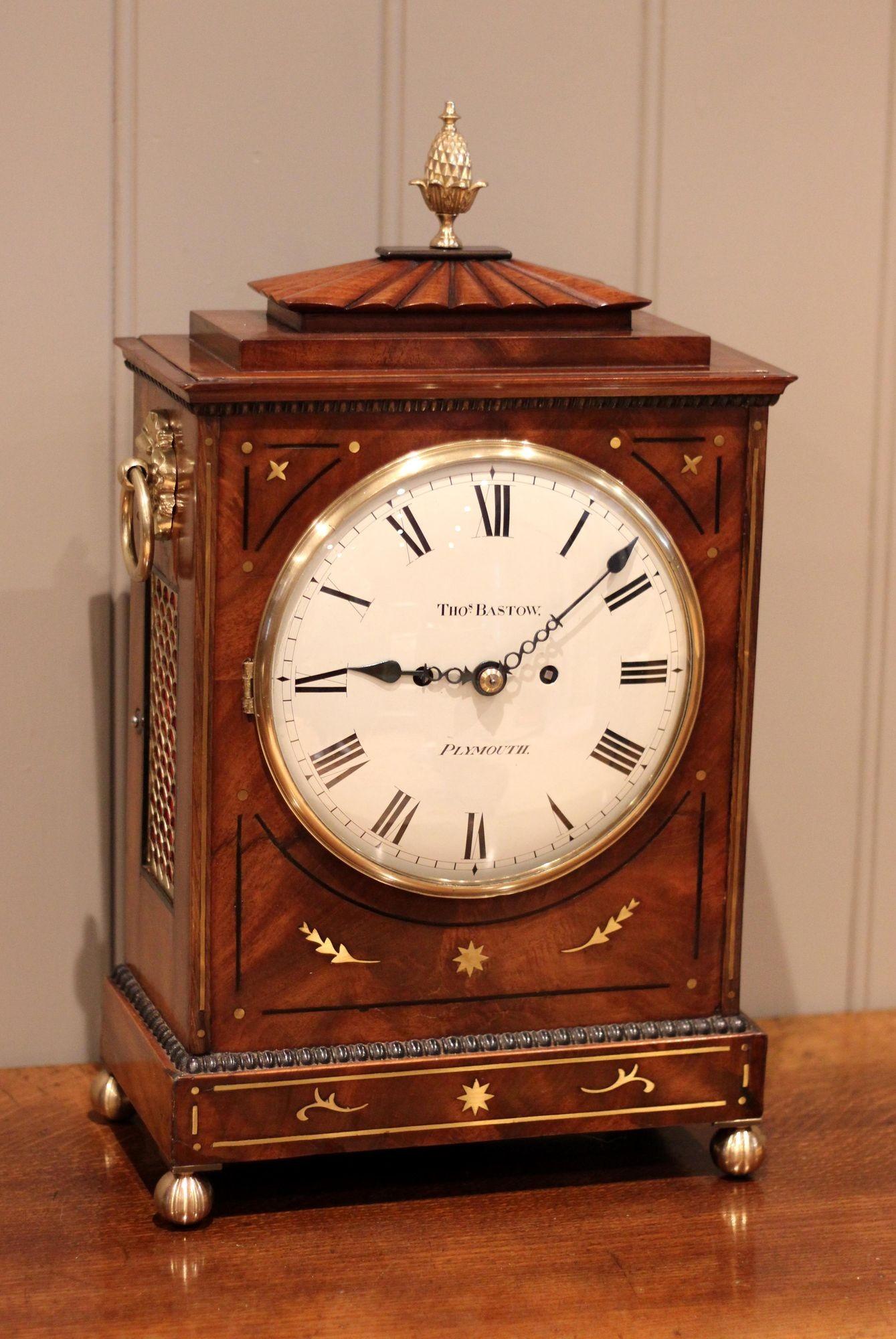 Mahogany Regency Chamfer Top Bracket Clock (1 of 19)