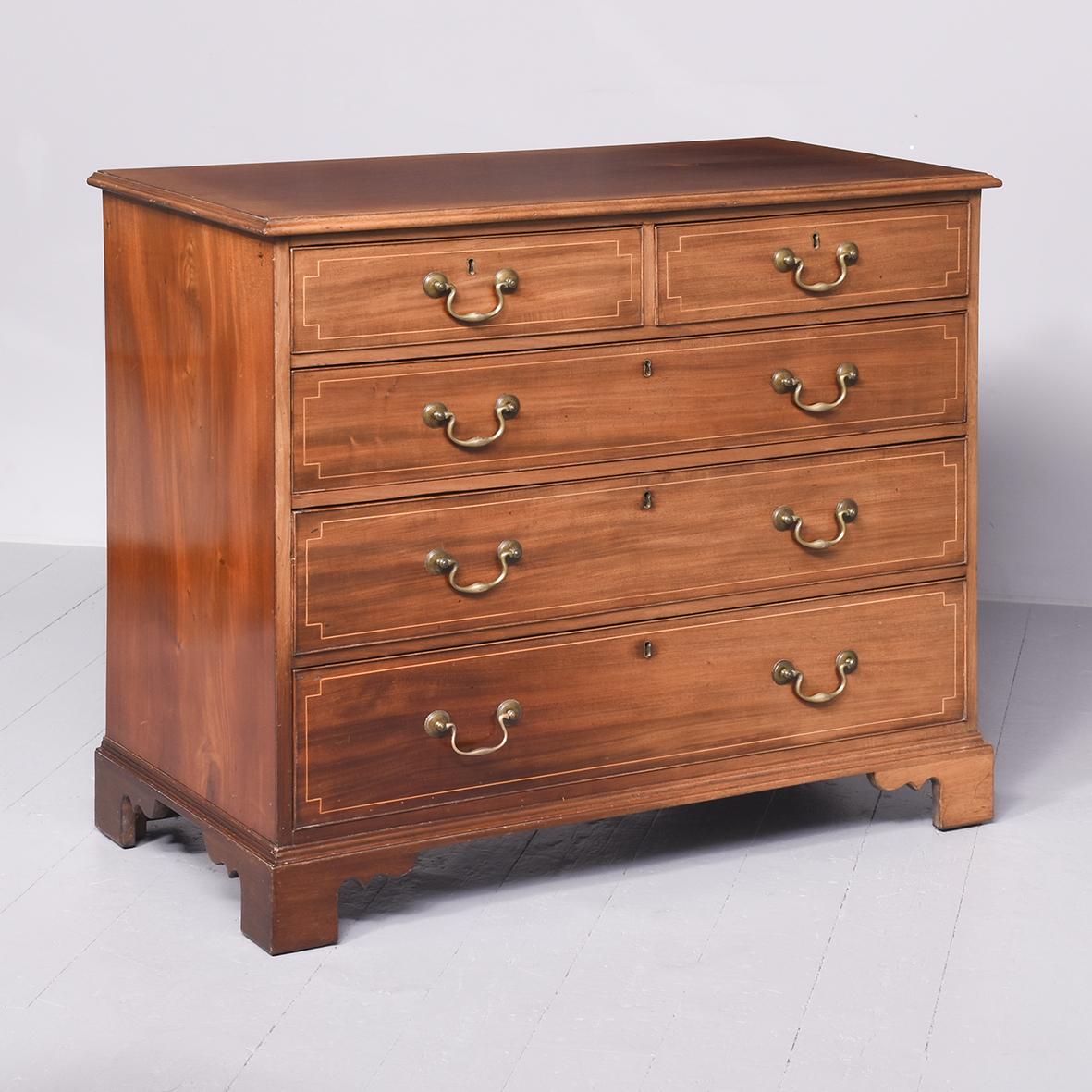 George III Scottish Inlaid Mahogany Chest of Drawers (1 of 9)