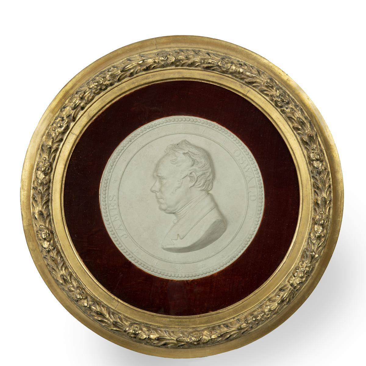 Framed Plaster Portrait Plaque of the Glasgow Reformist MP James Oswald - Signed & Dated Carlo Marochetti, 1842 (1 of 6)