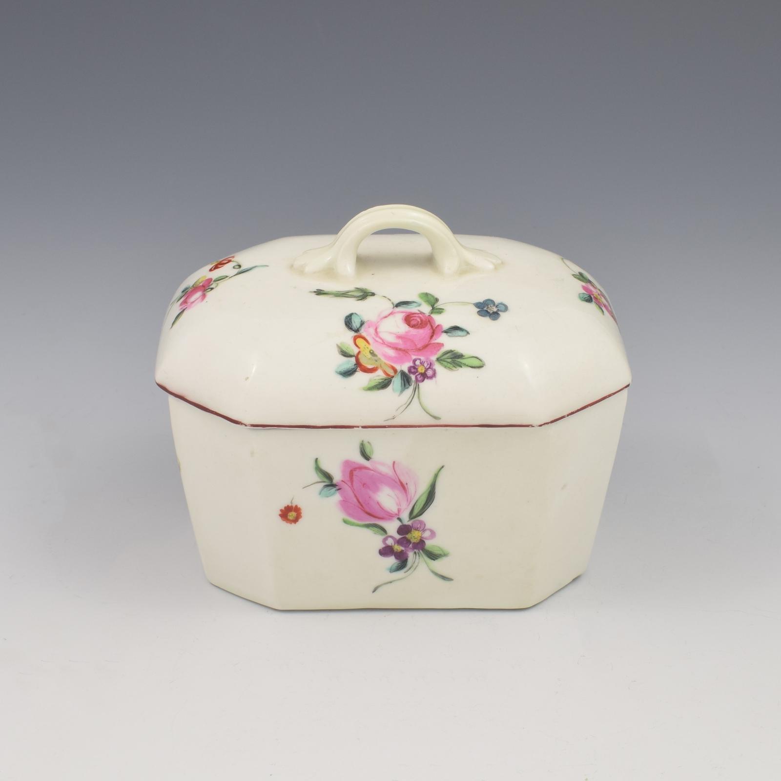 Rare Early Derby Porcelain Rectangular Butter Tub / Pot & Cover c.1758 (1 of 22) Rare Early Derby Porcelain Rectangular Butter Tub / Pot & Cover c.1758 (1 of 22)
