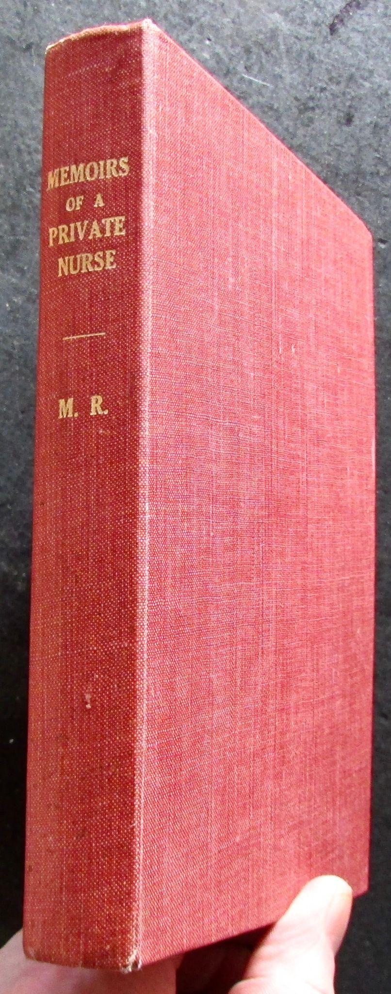 1930 Memoirs of a  Private Nurse by Margaret Ross Scarce Glasgow West of Scotland (1 of 3)