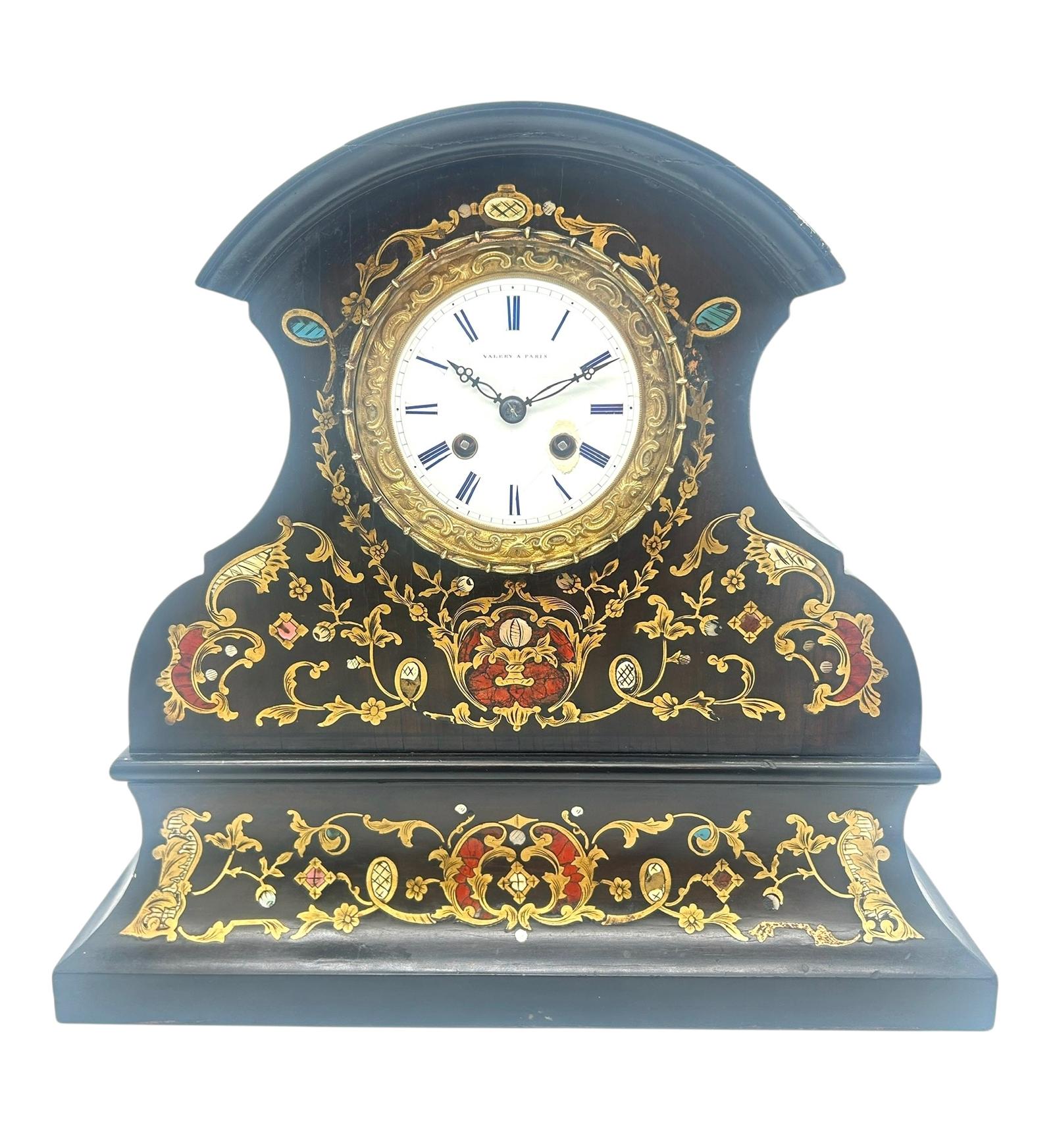 Exquisite Valery of Paris Boulle Mantel Clock – Ca1860 (1 of 13)