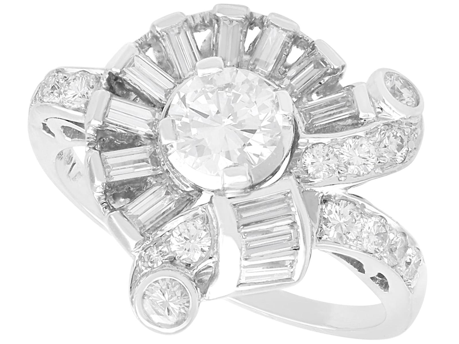 Vintage 1.92ct Diamond & Platinum Dress Ring (1 of 12)