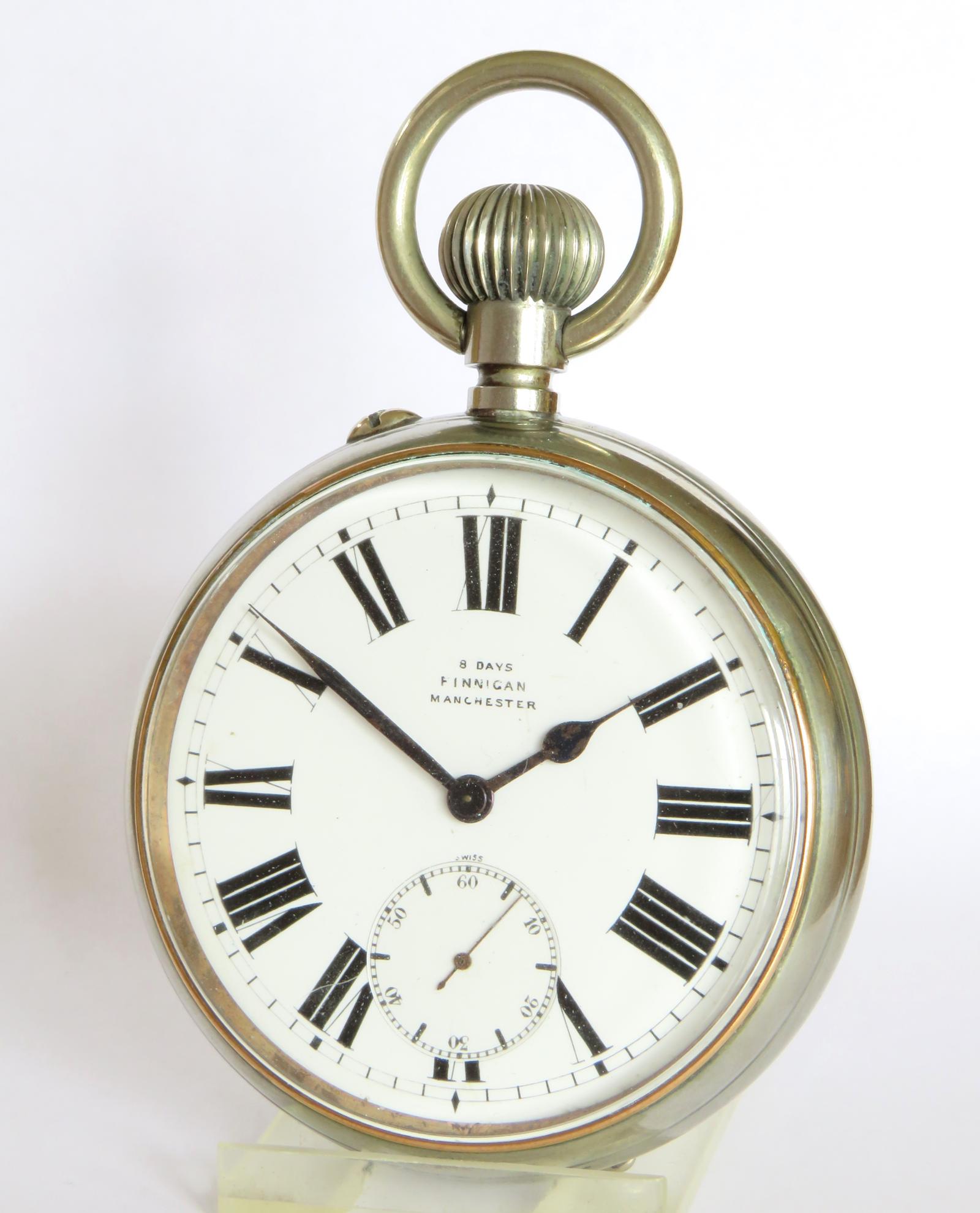 Pocket Watch : Antique 8-day Goliath Pocket Watch, Finnigan, Manchester (1 of 5)
