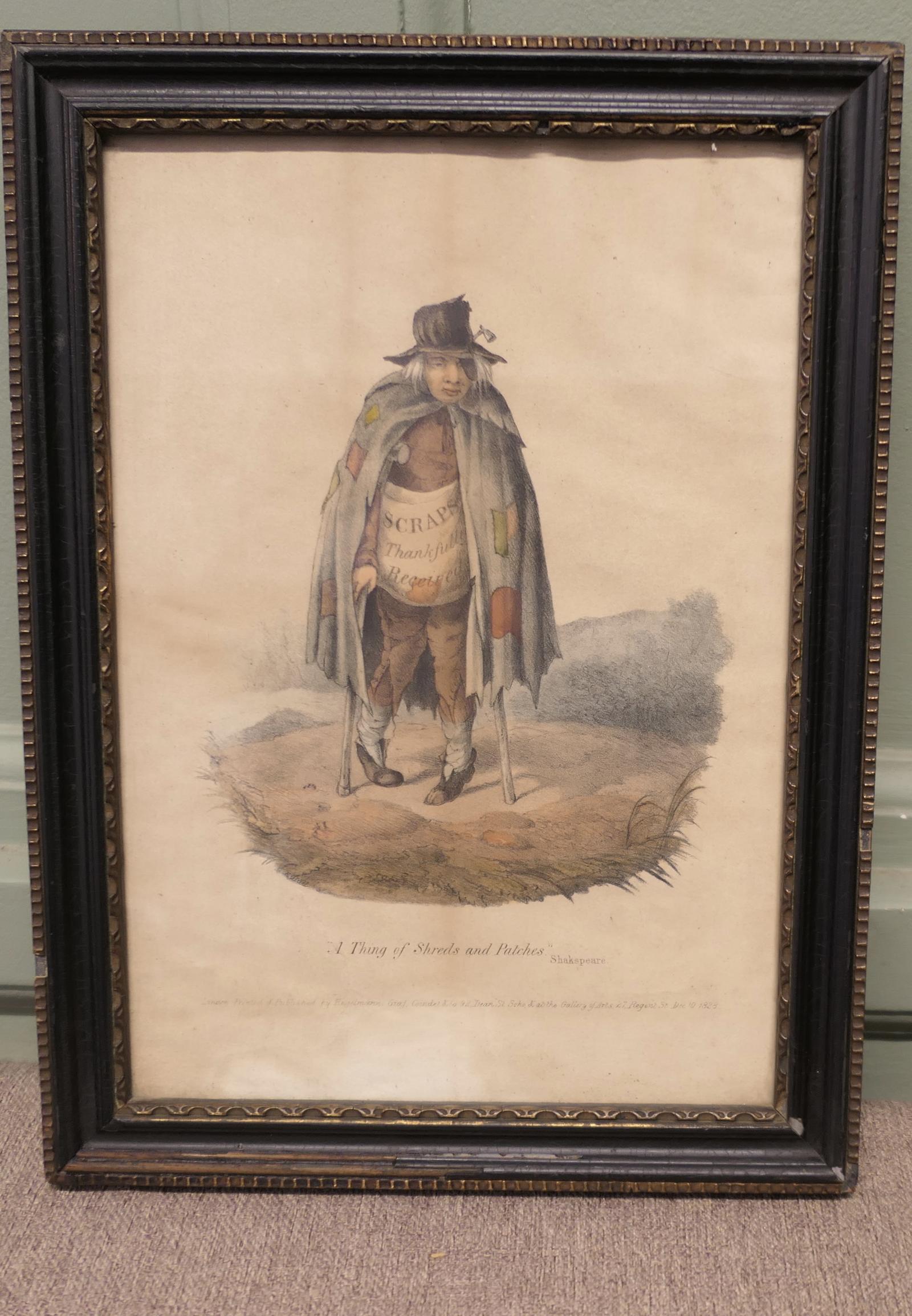 Early 19th Century Print “A Thing of Shreds & Patches” (1 of 6)