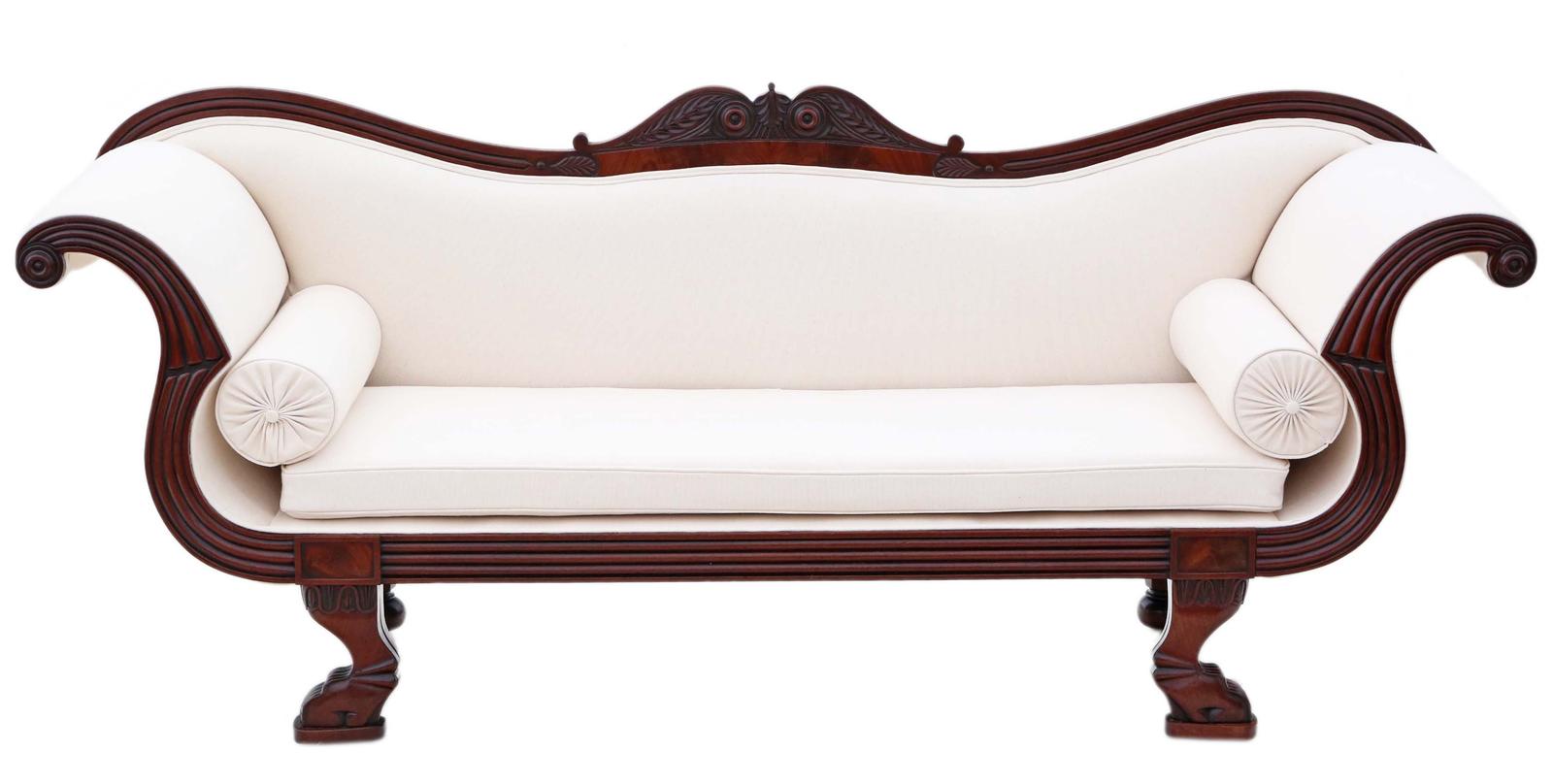 Antique 19th Century Mahogany Scroll Arm Sofa - Very Fine Quality (1 of 8)
