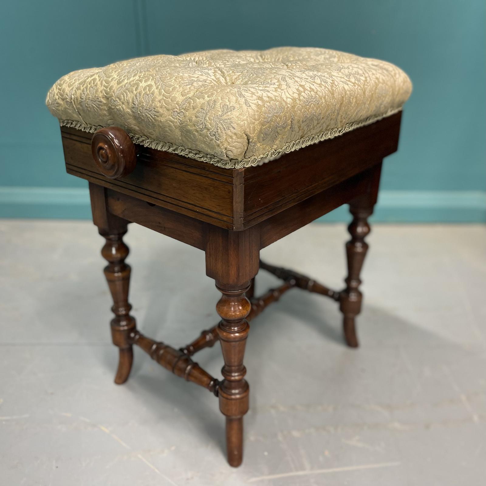 19th Century Height Adjustable Piano Stool (1 of 7) 19th Century Height Adjustable Piano Stool (1 of 7)