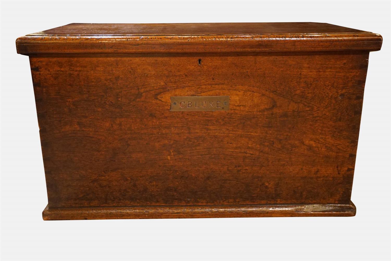 Teak & Bronzed Handled Seaman's Trunk (1 of 1) Teak & Bronzed Handled Seaman's Trunk (1 of 1)