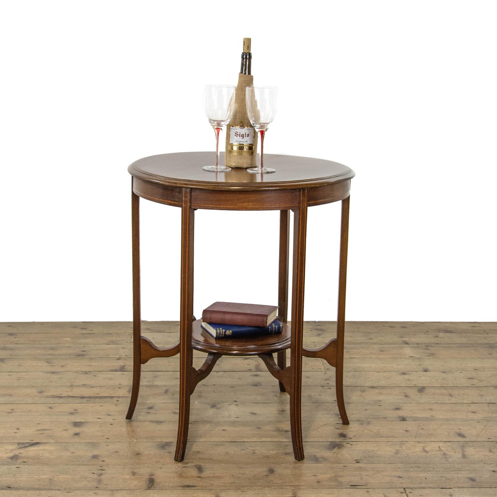 Edwardian Mahogany Marquetry Side Table (1 of 10)