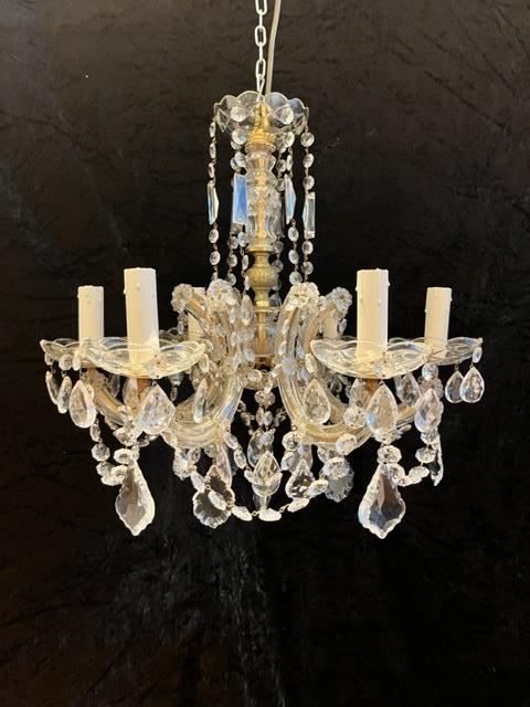 Six Light Italian Marie Theresa Chandelier Antique Chandelier (1 of 12)