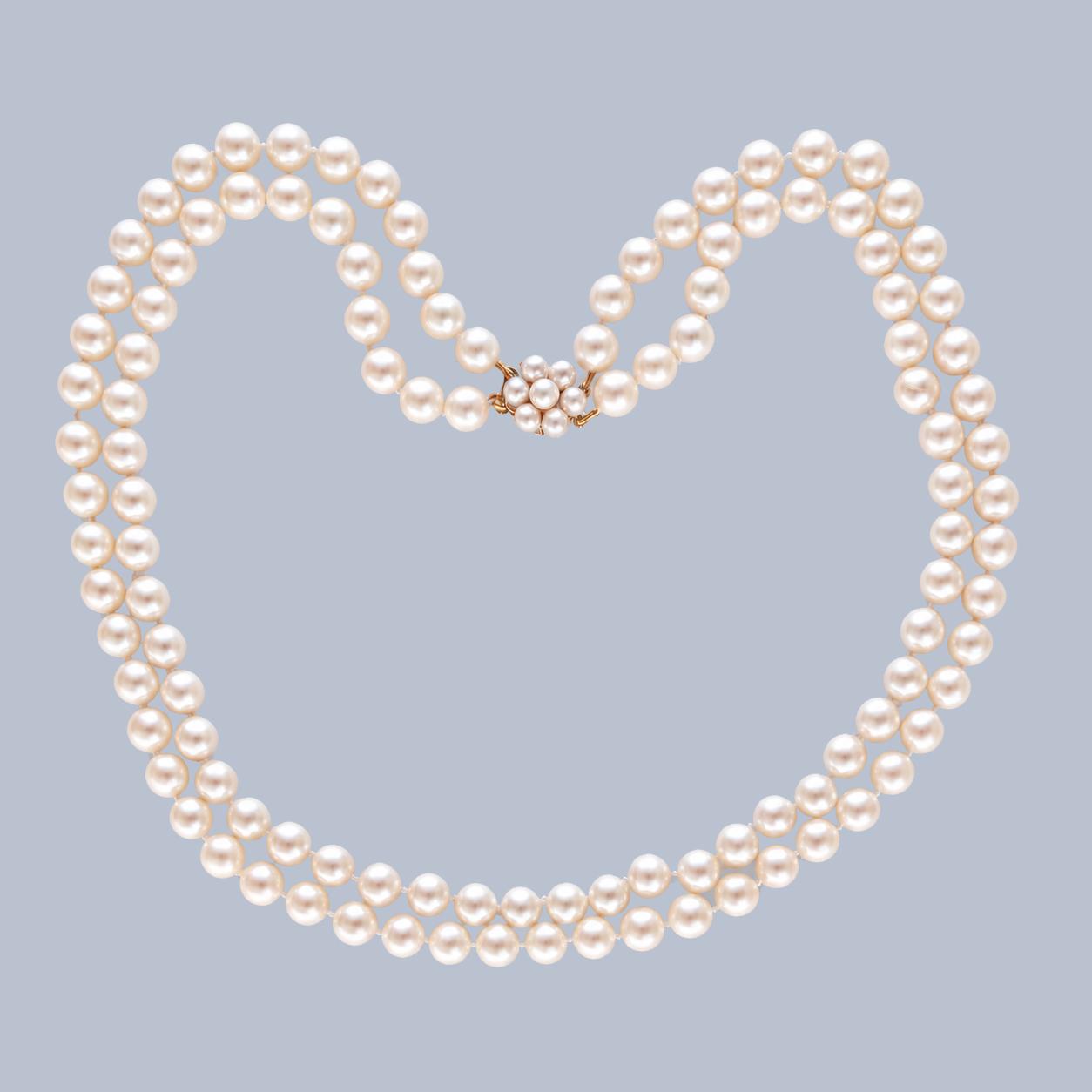 Double Strand Pearl Necklace 9ct Gold Pearl Clasp Vintage Birmingham 1969 (1 of 9) Double Strand Pearl Necklace 9ct Gold Pearl Clasp Vintage Birmingham 1969 (1 of 9)