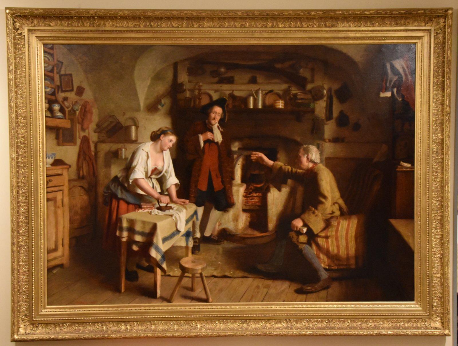 Oil Painting by William Baxter Collier Fyfe - The Laird of Dumbiedyke's Courtship (1 of 5)