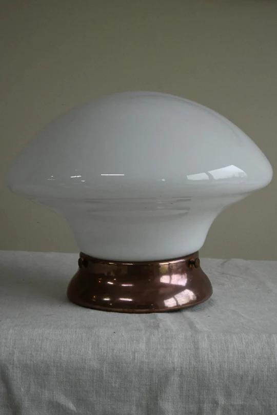 Single Milk Glass Ceiling Light (1 of 8)