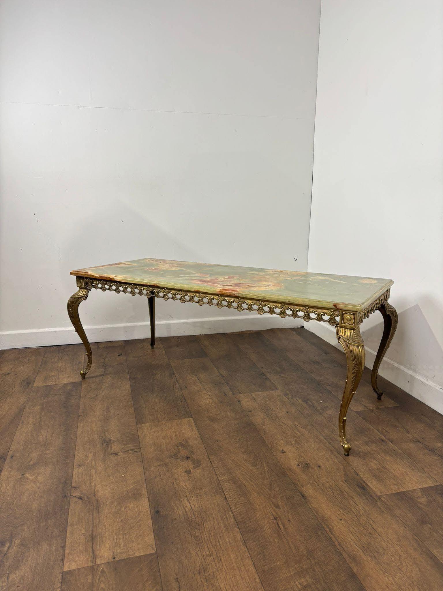 Vintage Marble Top and Brass Base Coffee Table (1 of 1) Vintage Marble Top and Brass Base Coffee Table (1 of 1)