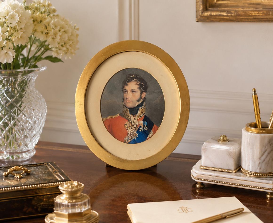 Miniature Antique Portrait of a Prince c.1840 Hand-coloured Mezzotint (1 of 2) (1 of 7) Miniature Antique Portrait of a Prince c.1840 Hand-coloured Mezzotint (1 of 2) (1 of 7)