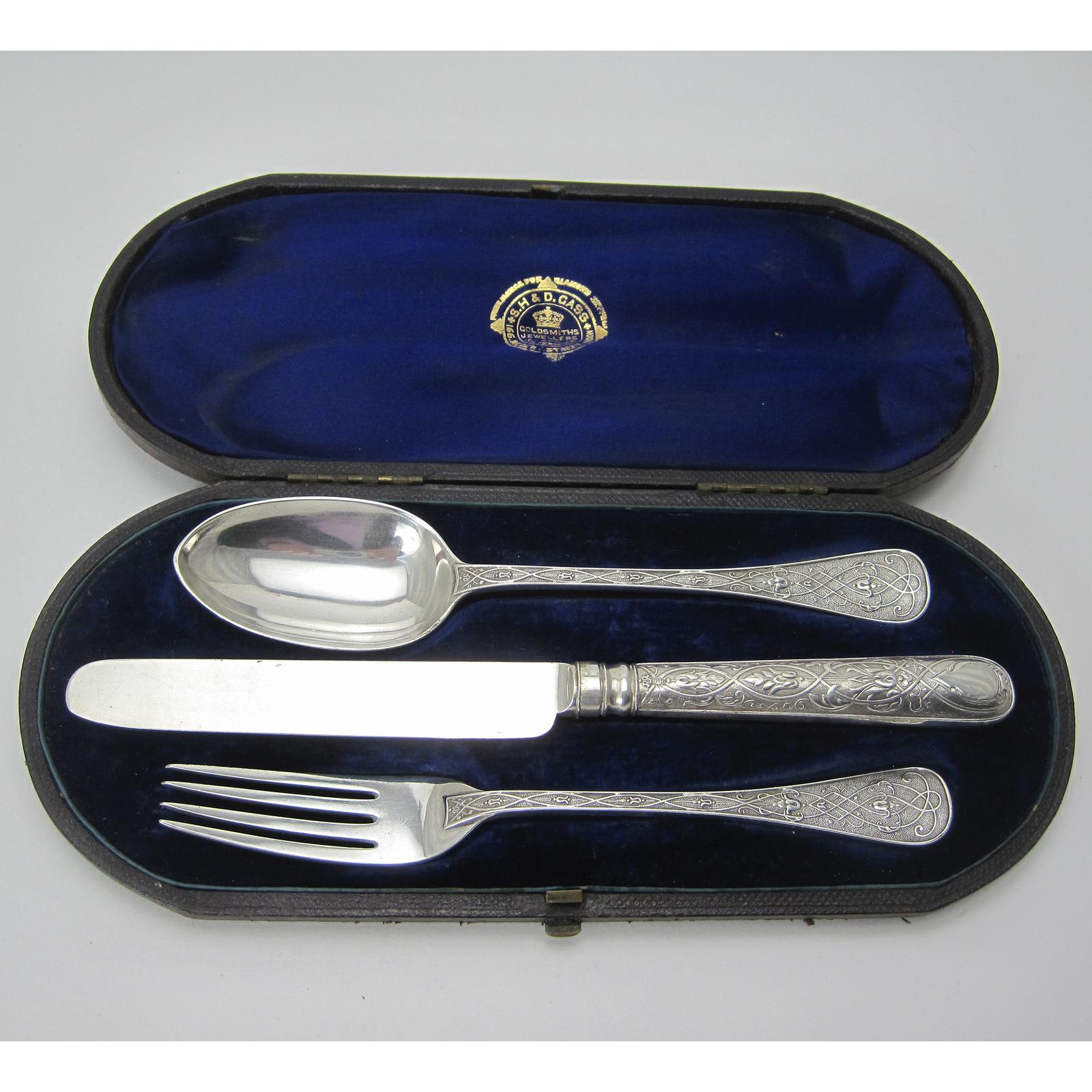 Victorian Silver 3 Piece Christening Set (1 of 6) Victorian Silver 3 Piece Christening Set (1 of 6)