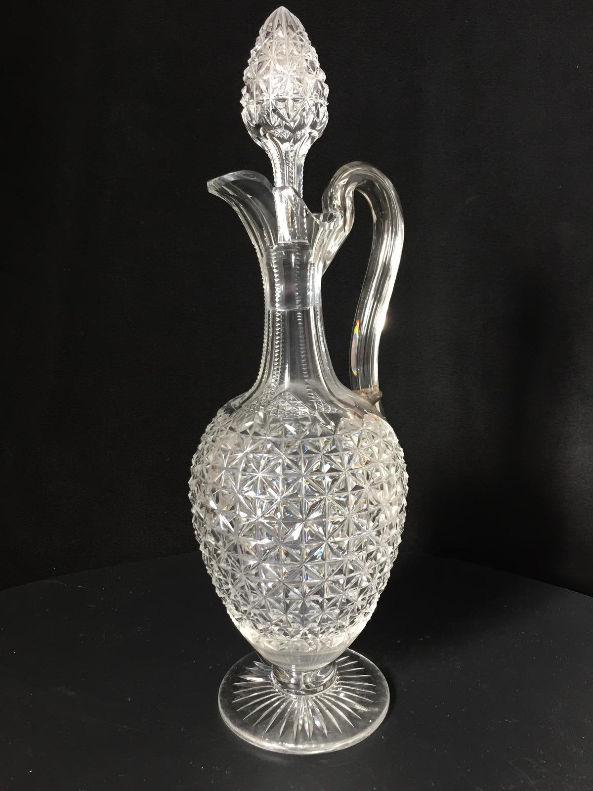 Victorian Finely Cut Crystal Ewer (1 of 8)