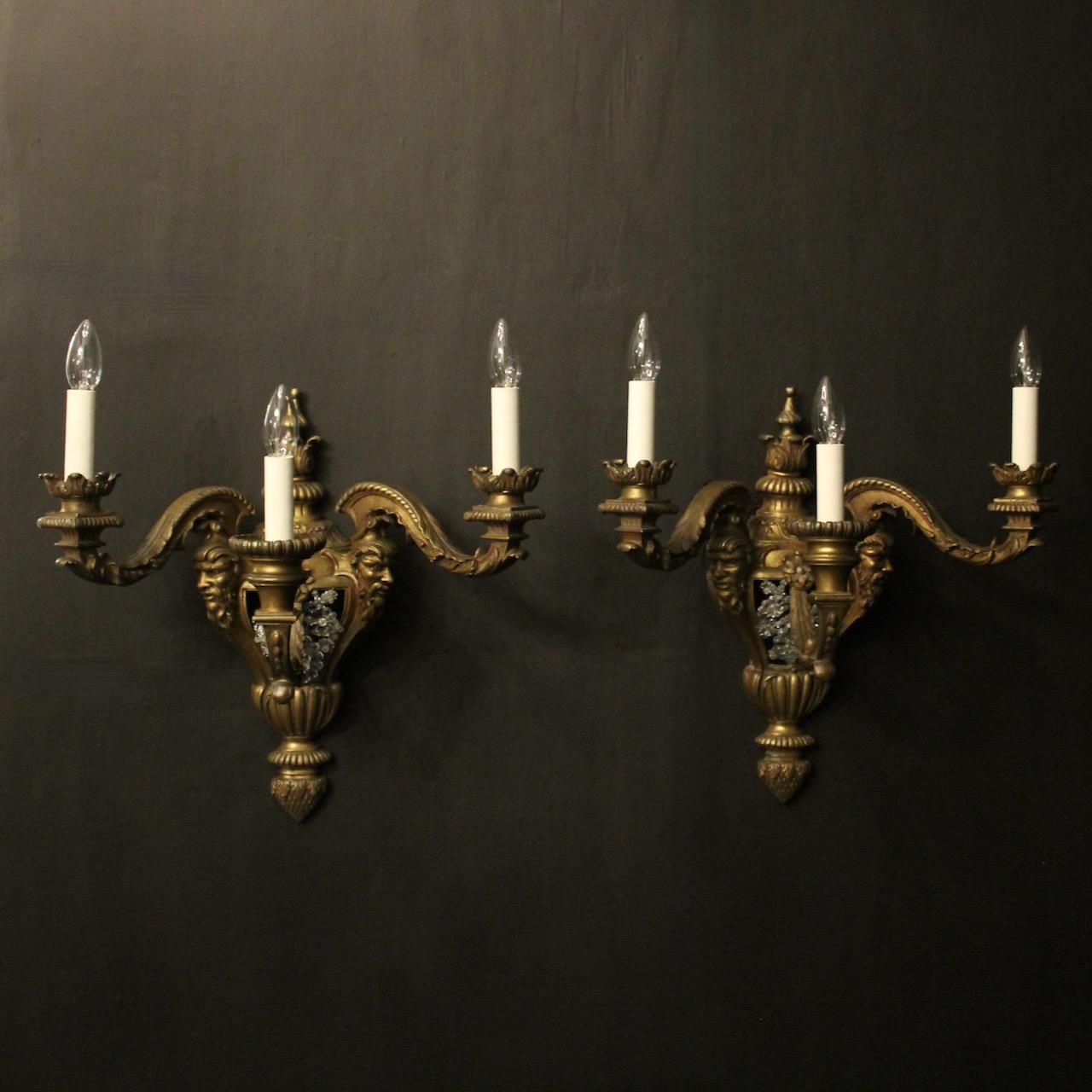 French 19th Century Bronze Antique Wall Sconces (1 of 10)