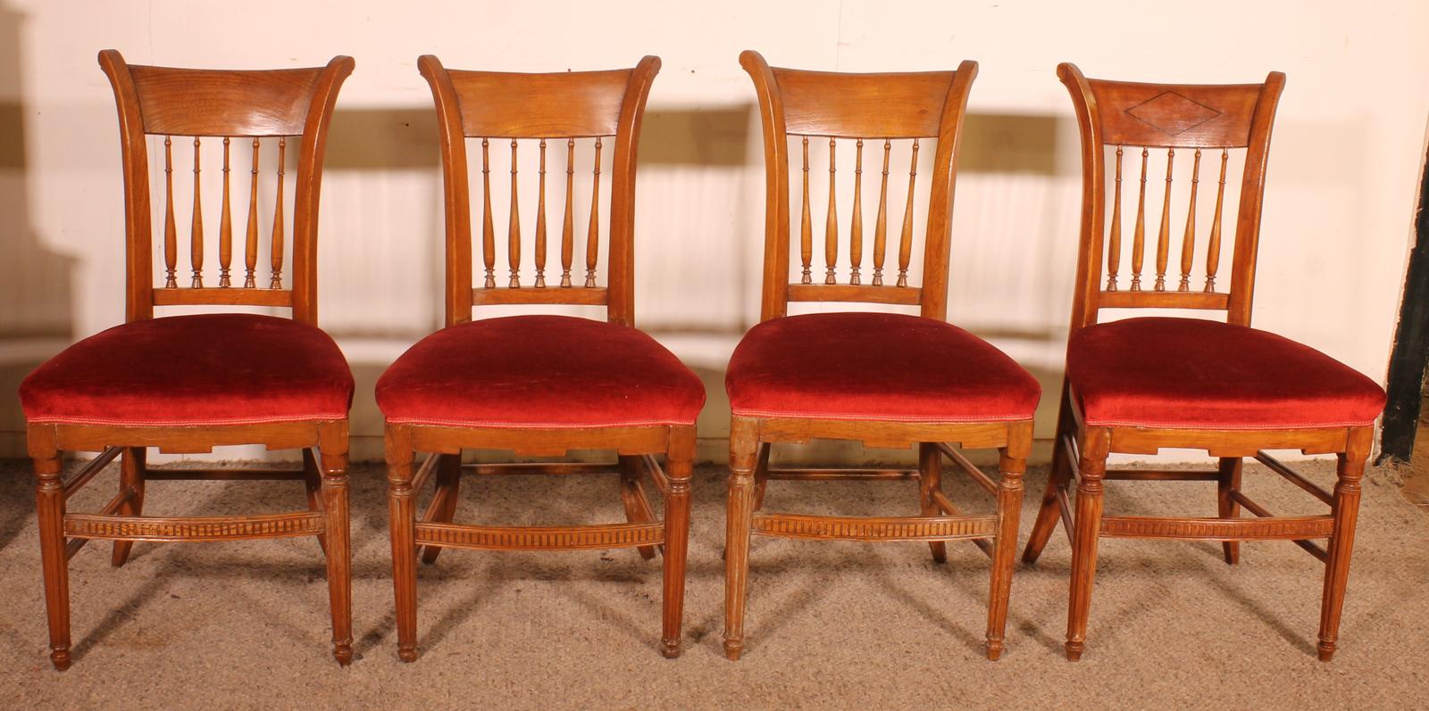 Set of 4 Directoire Period Dining Chairs (1 of 10) Set of 4 Directoire Period Dining Chairs (1 of 10)