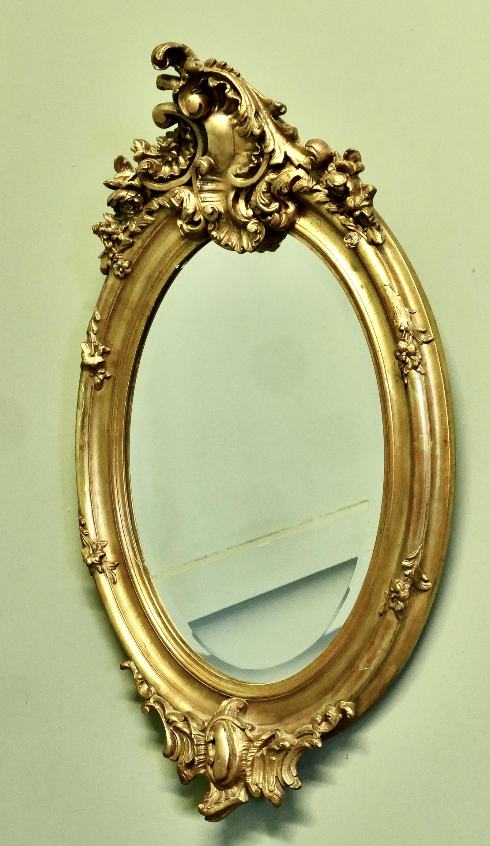Classic Large French Rococo Oval Gilt Wall Mirror (1 of 5) Classic Large French Rococo Oval Gilt Wall Mirror (1 of 5)
