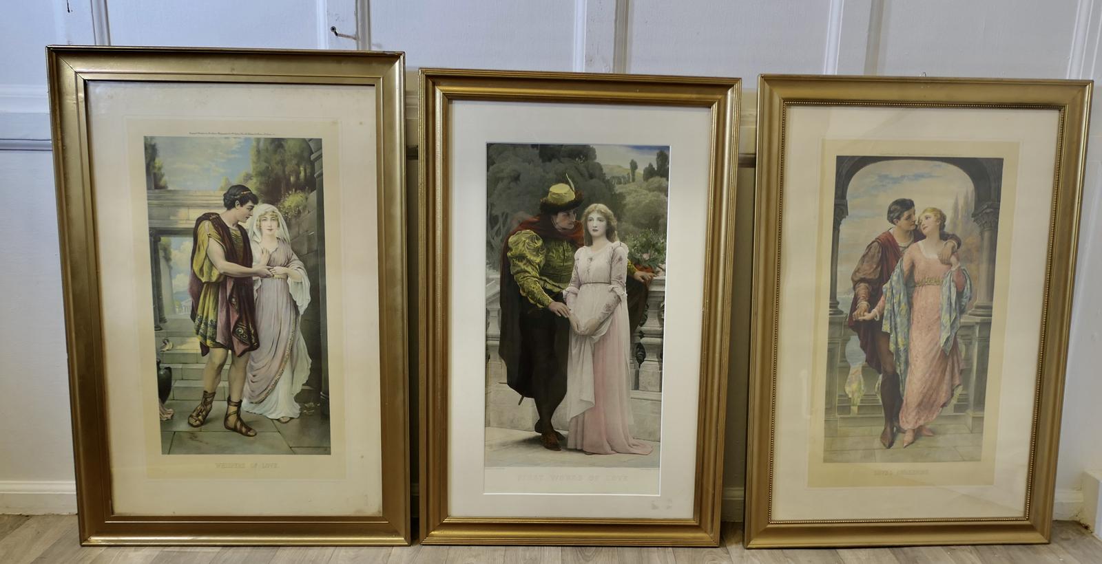 Three 19th Century Framed Pre Raphaelite Romantic Prints (1 of 10)