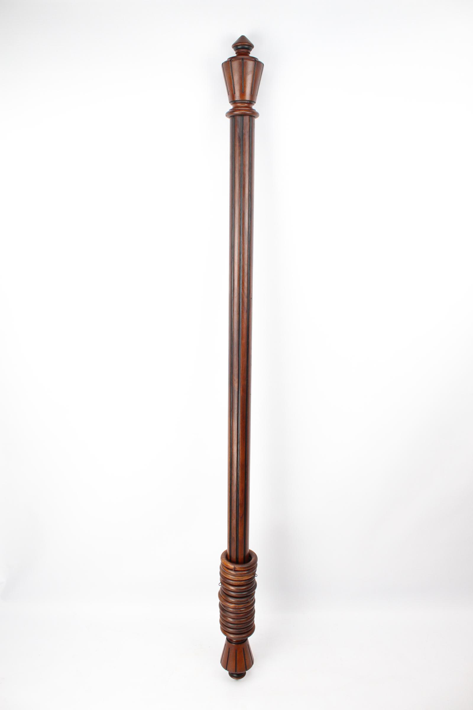 Antique Victorian Mahogany Curtain Pole (6FT) (1 of 12)