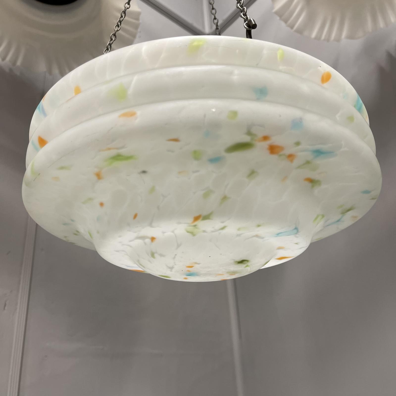 Art Deco Glass Plaffonier Pendant Shade (1 of 9) Art Deco Glass Plaffonier Pendant Shade (1 of 9)