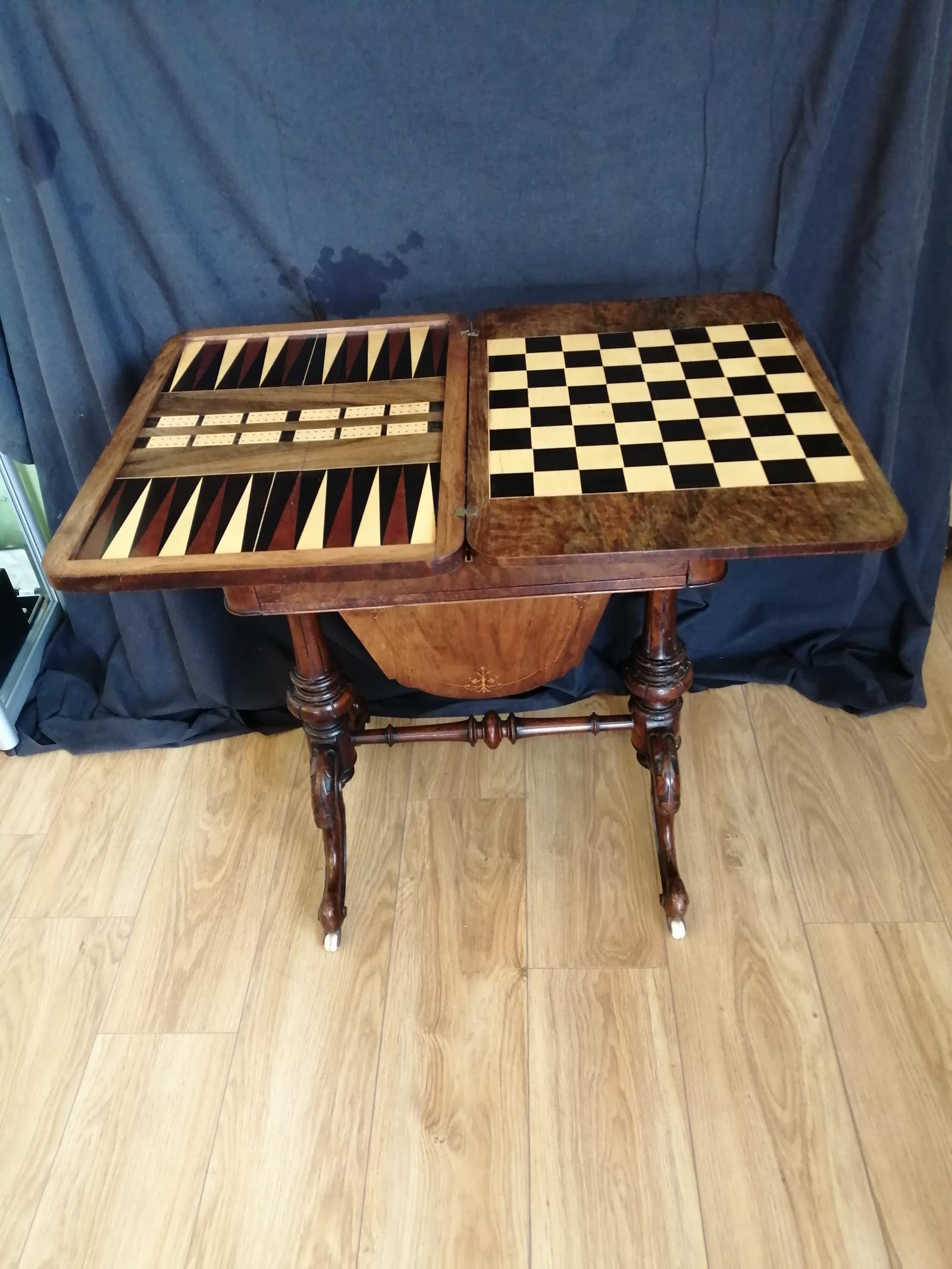 Burr Walnut Works / Games Table (1 of 9) Burr Walnut Works / Games Table (1 of 9)