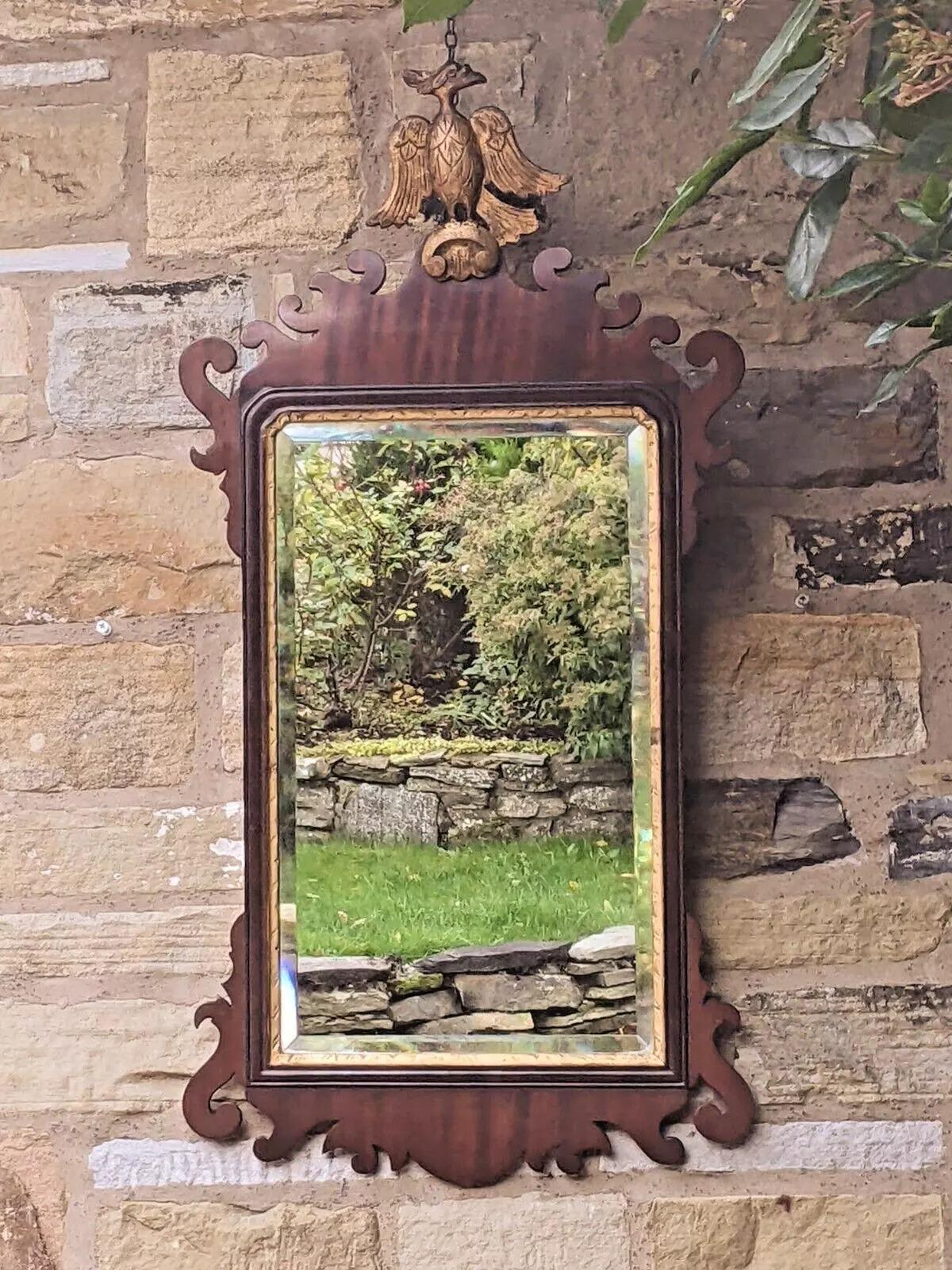 Antique Mahogany Pier Glass Mirror Regency Revival (1 of 8)