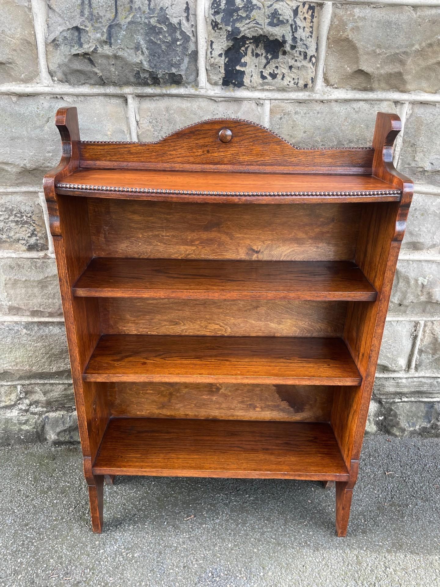 Arts & Crafts Oak Open Bookcase Bookshelves (1 of 8)