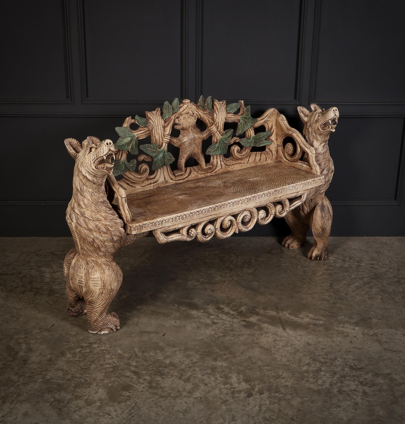 Black Forest Bear Two-seat Bench (1 of 11)