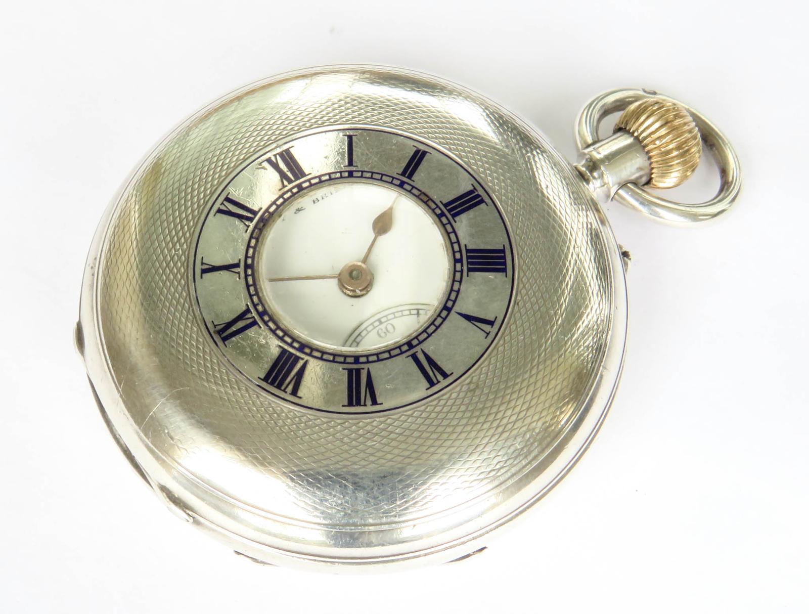 Pocket Watch: Antique Silver Rotherhams Half Hunter Pocket Watch (1 of 5) Pocket Watch: Antique Silver Rotherhams Half Hunter Pocket Watch (1 of 5)