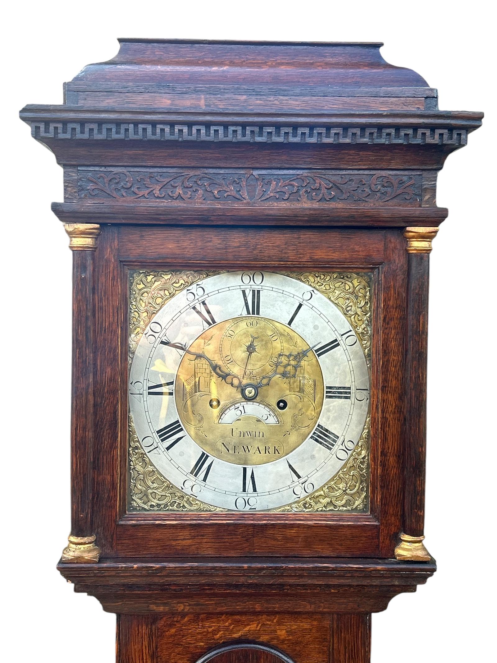 Stunning Oak Case Longcase Grandfather Clock - Newark – Ca1790 (1 of 11)