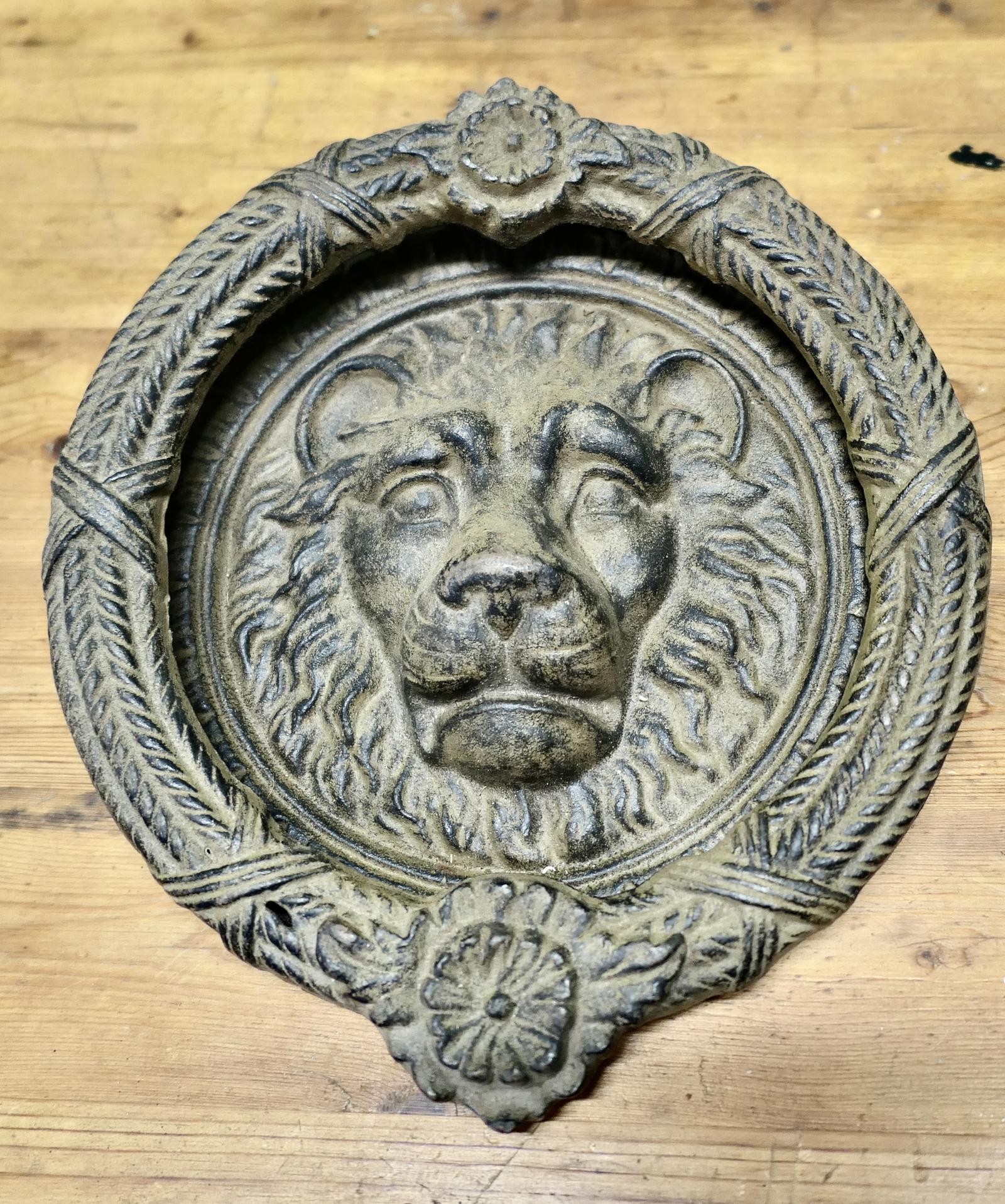 Large Gothic Lion’s Mask Iron Door Knocker (1 of 7) Large Gothic Lion’s Mask Iron Door Knocker (1 of 7)