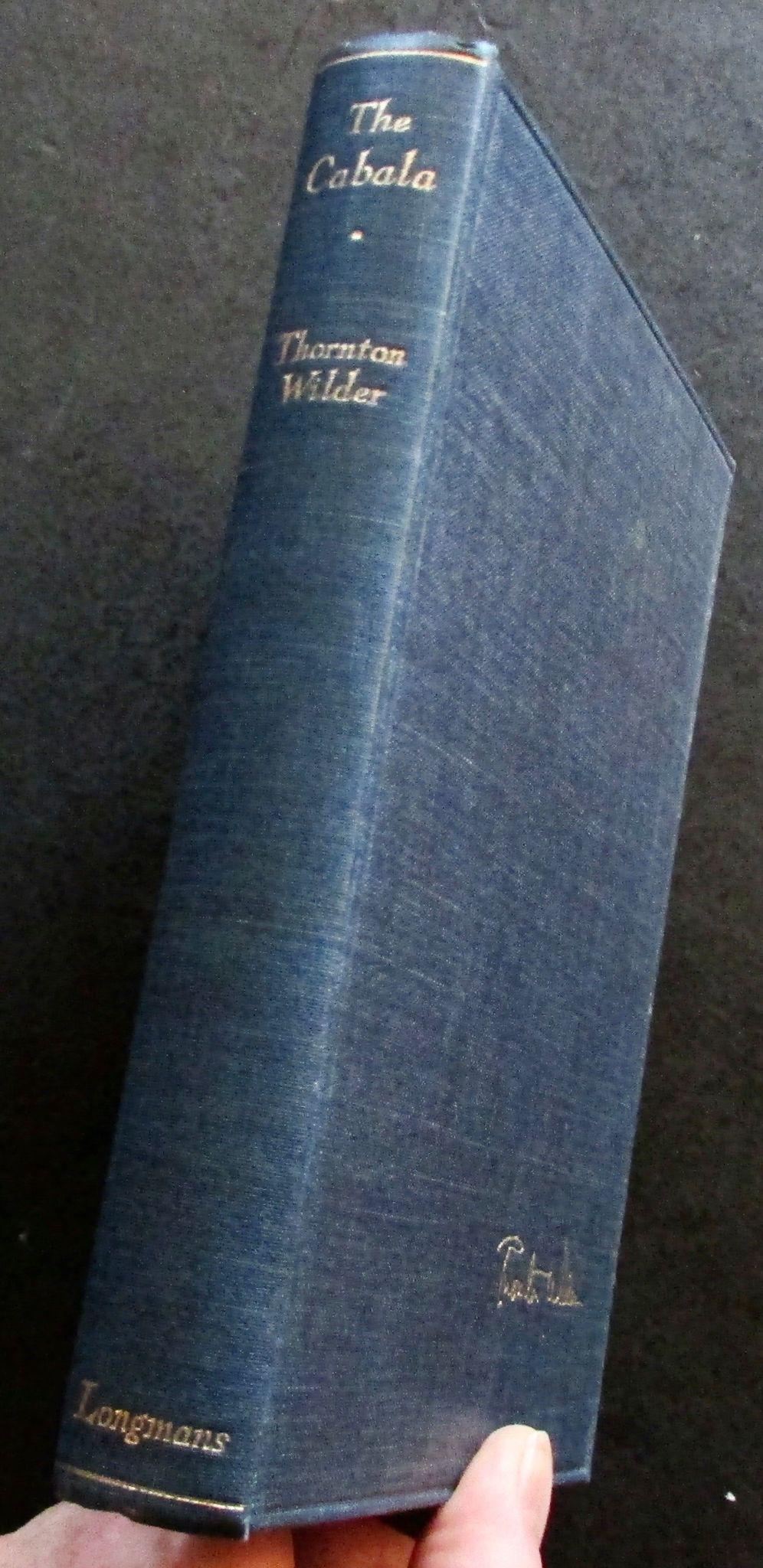 1930 The Cabala by Thornton Niven Wilder Rare Signed Copy (1 of 4)