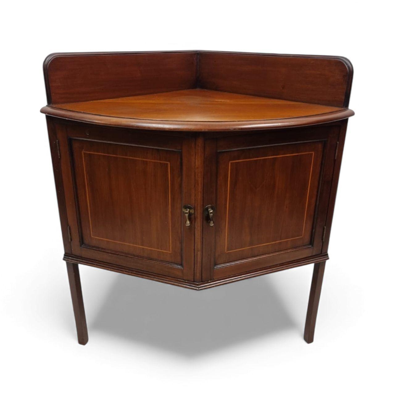 Antique Mahogany Corner Cabinet / Side Cupboard / Early 20th Century (1 of 8)