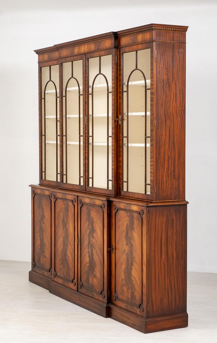 Regency Style 4 Door Breakfront Mahogany Bookcase (1 of 9) Regency Style 4 Door Breakfront Mahogany Bookcase (1 of 9)