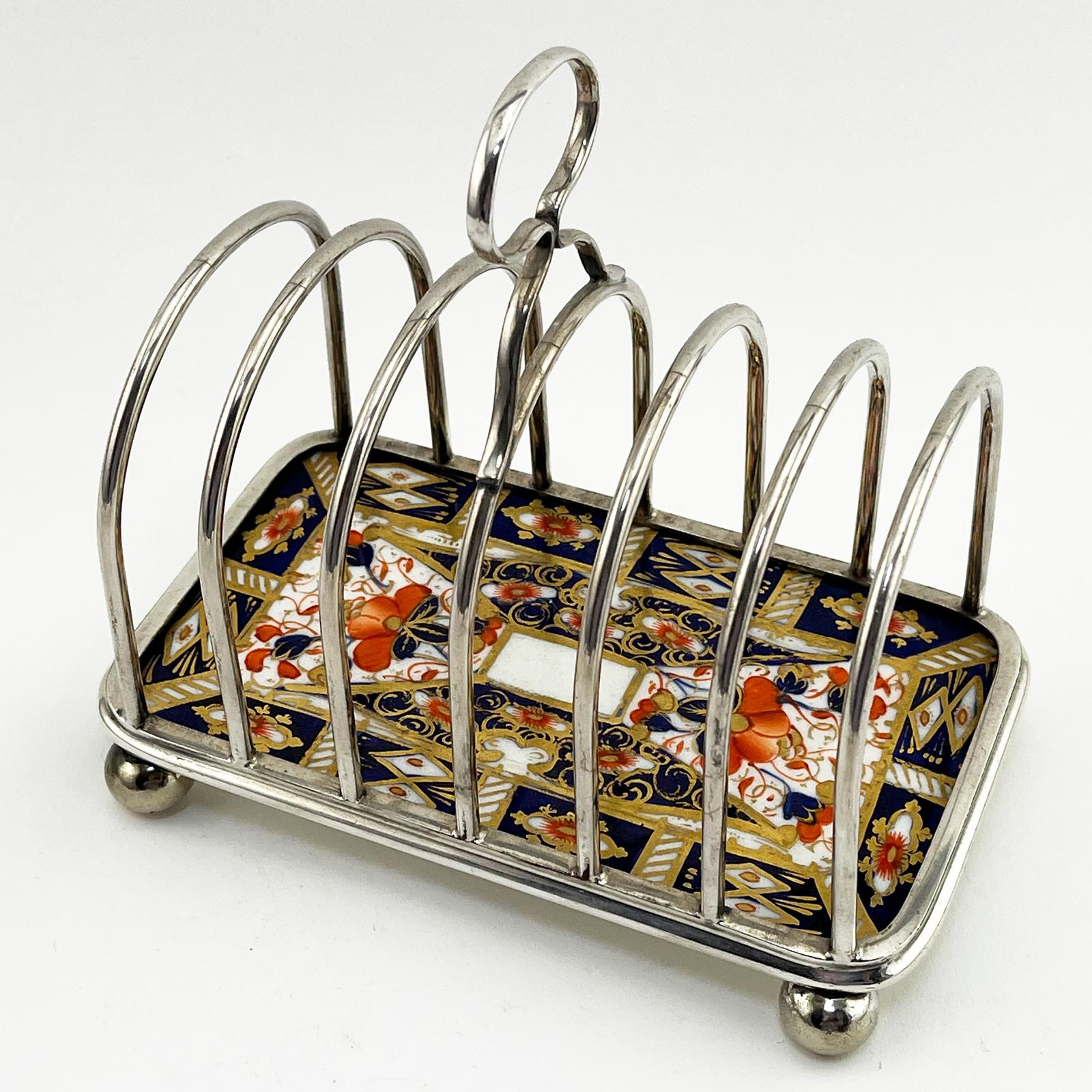 Late Victorian Davenport China Silver Plated Toast Rack (1 of 5) Late Victorian Davenport China Silver Plated Toast Rack (1 of 5)
